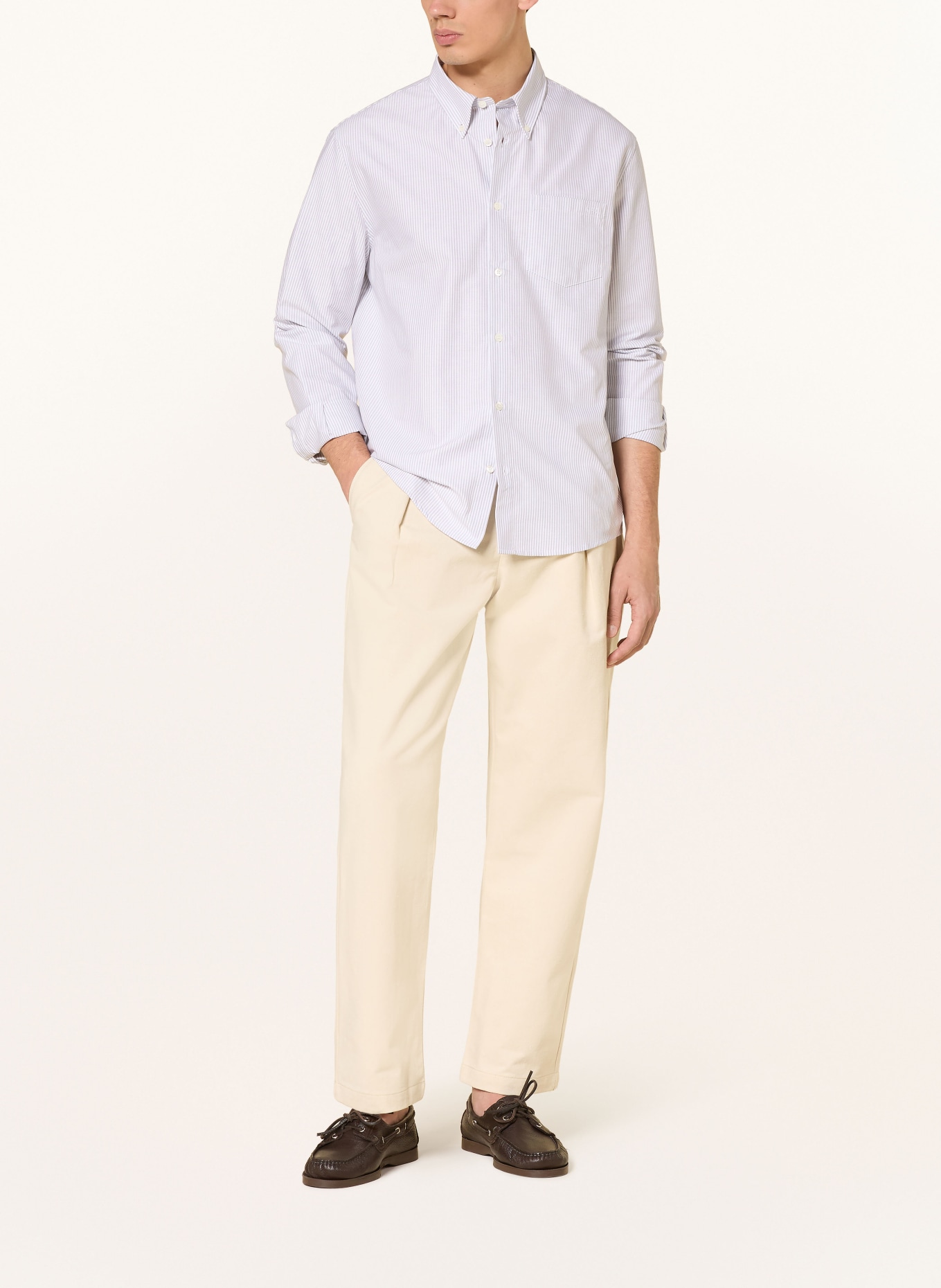 A.P.C. Overhemd CHEMISE Comfort Fit: TAUPE / WIT