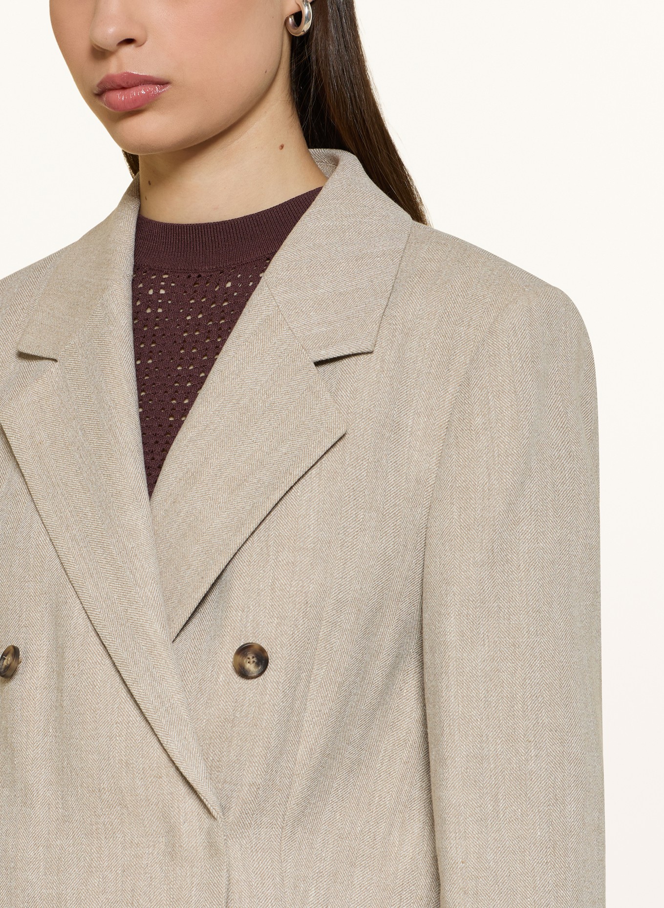 BOSS Blazer JOJEKA mit Leinen: TAUPE