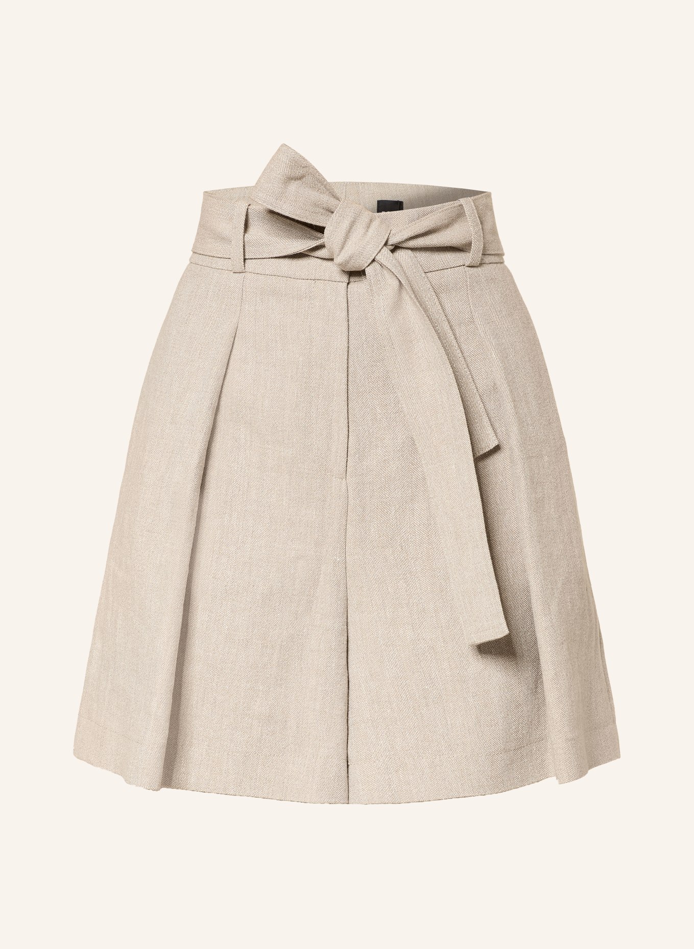 BOSS TOJUNA-short van linnen: TAUPE