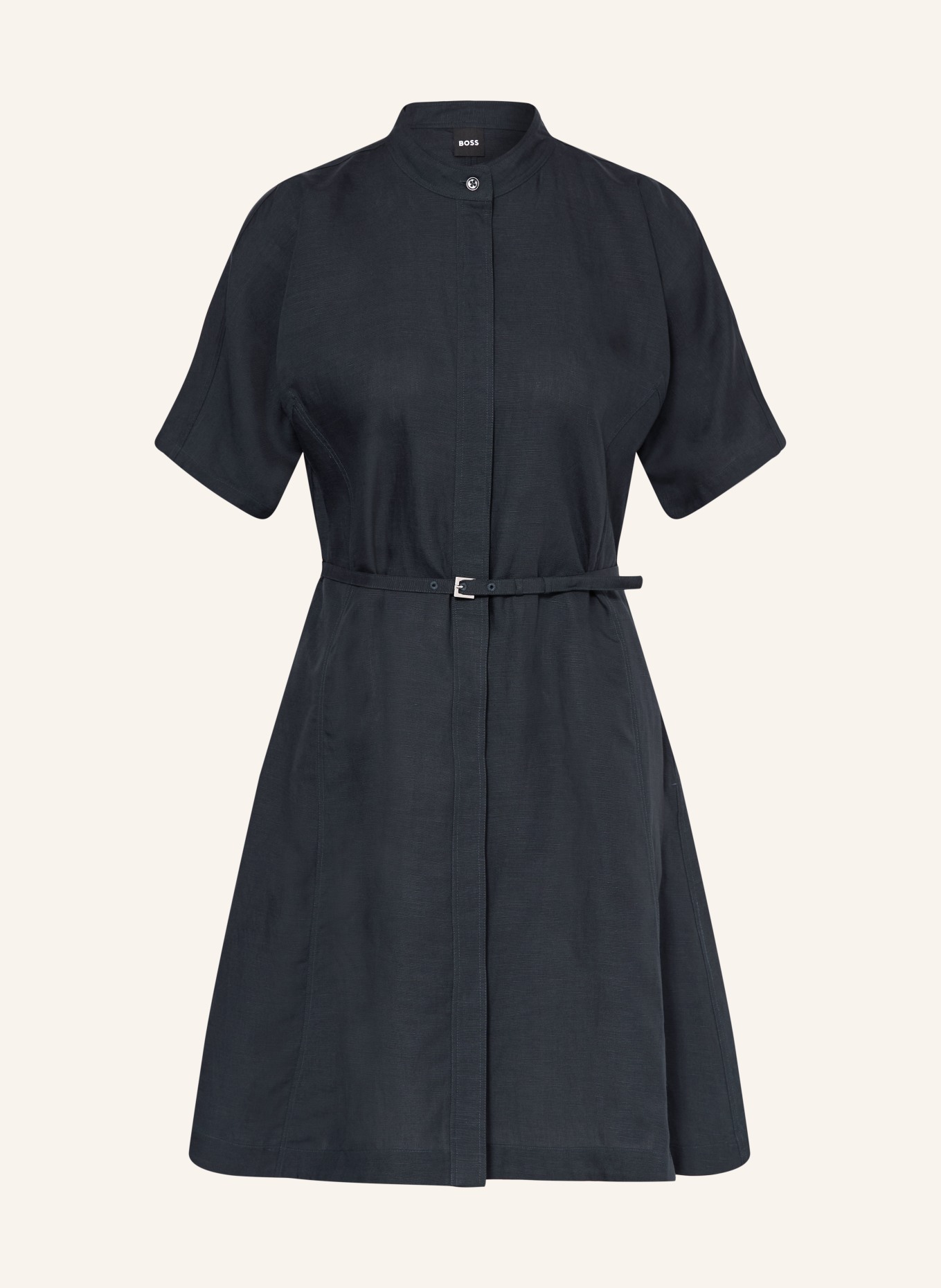 BOSS Jurk DALINIA met linnen: DONKERBLAUW