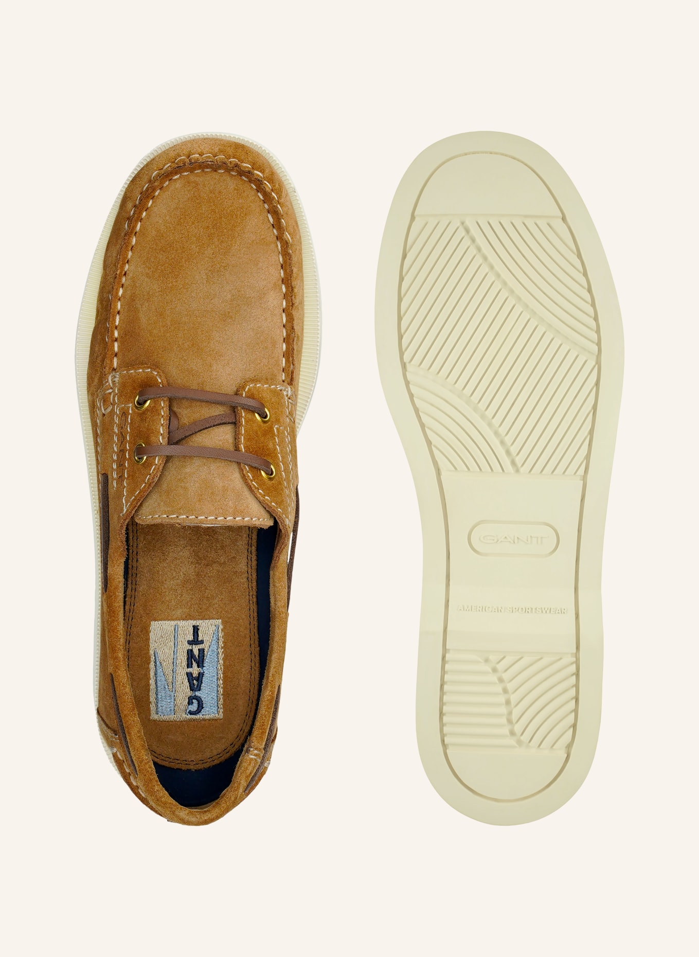 GANT Bootschoenen YARDPORT: COGNAC / BRUIN / WIT