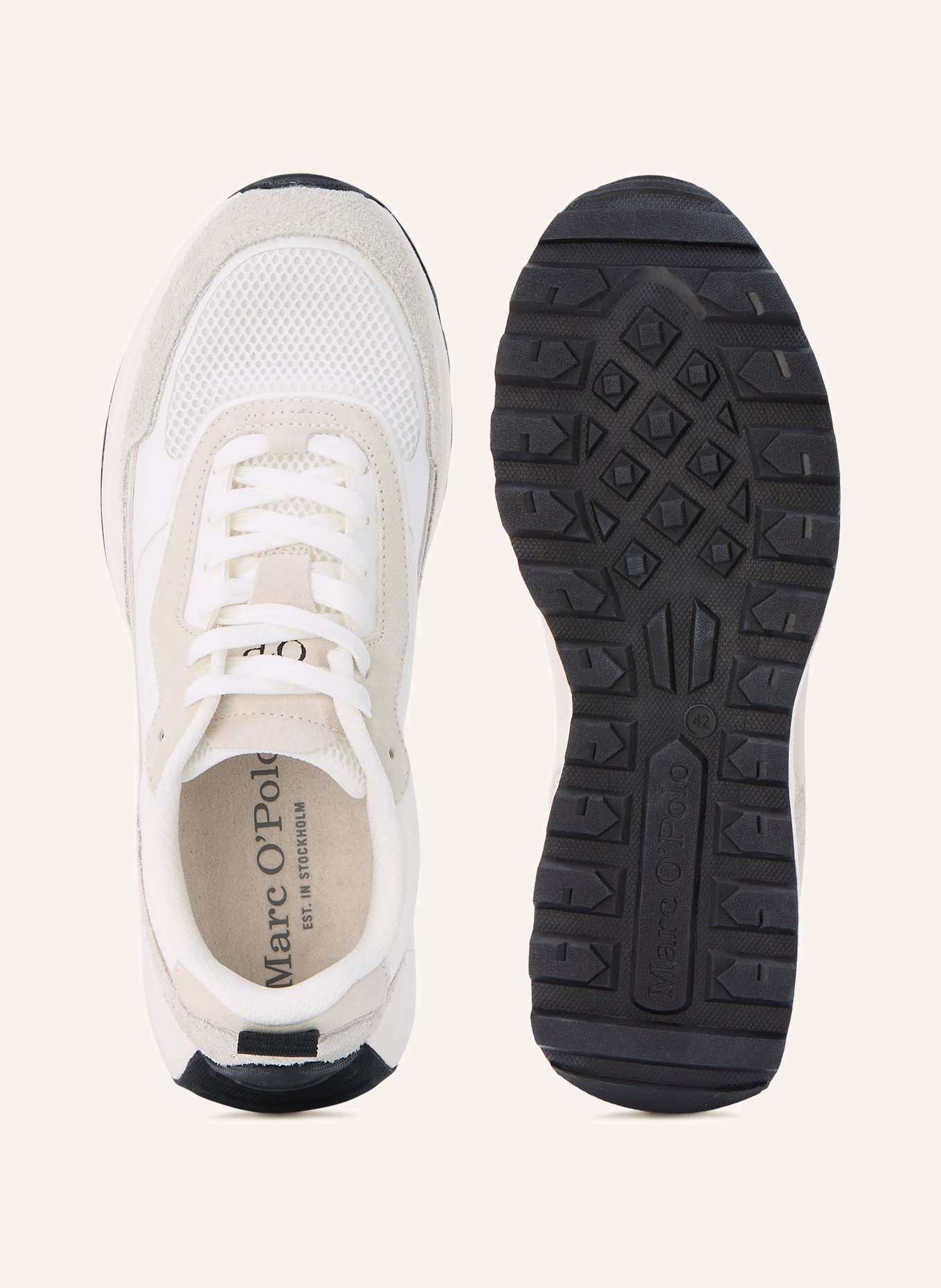 Marc O'Polo Sneaker: LICHTGRIJS / WIT