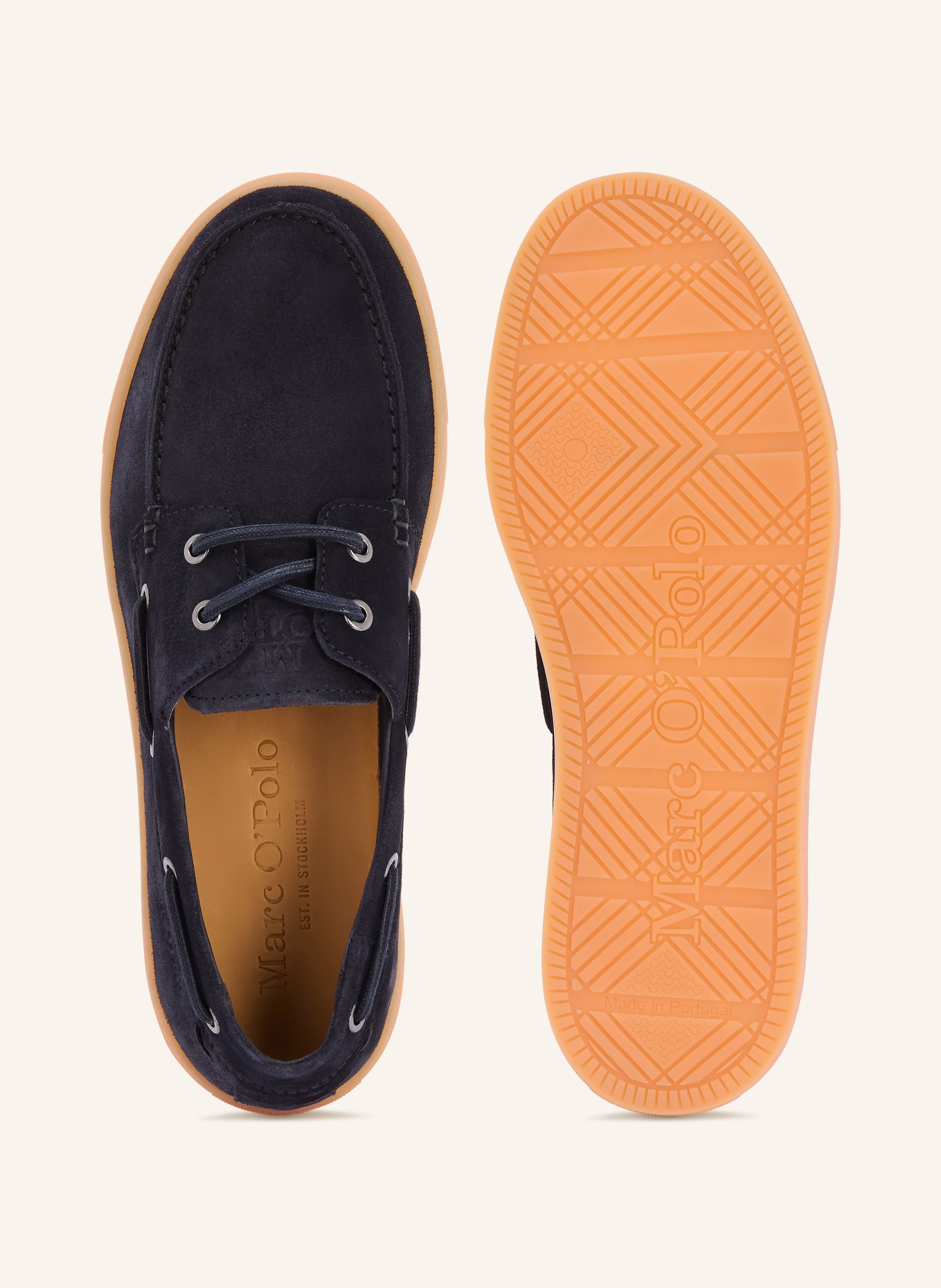 Marc O'Polo Chaussures bateau KARO: BLEU FONCÉ