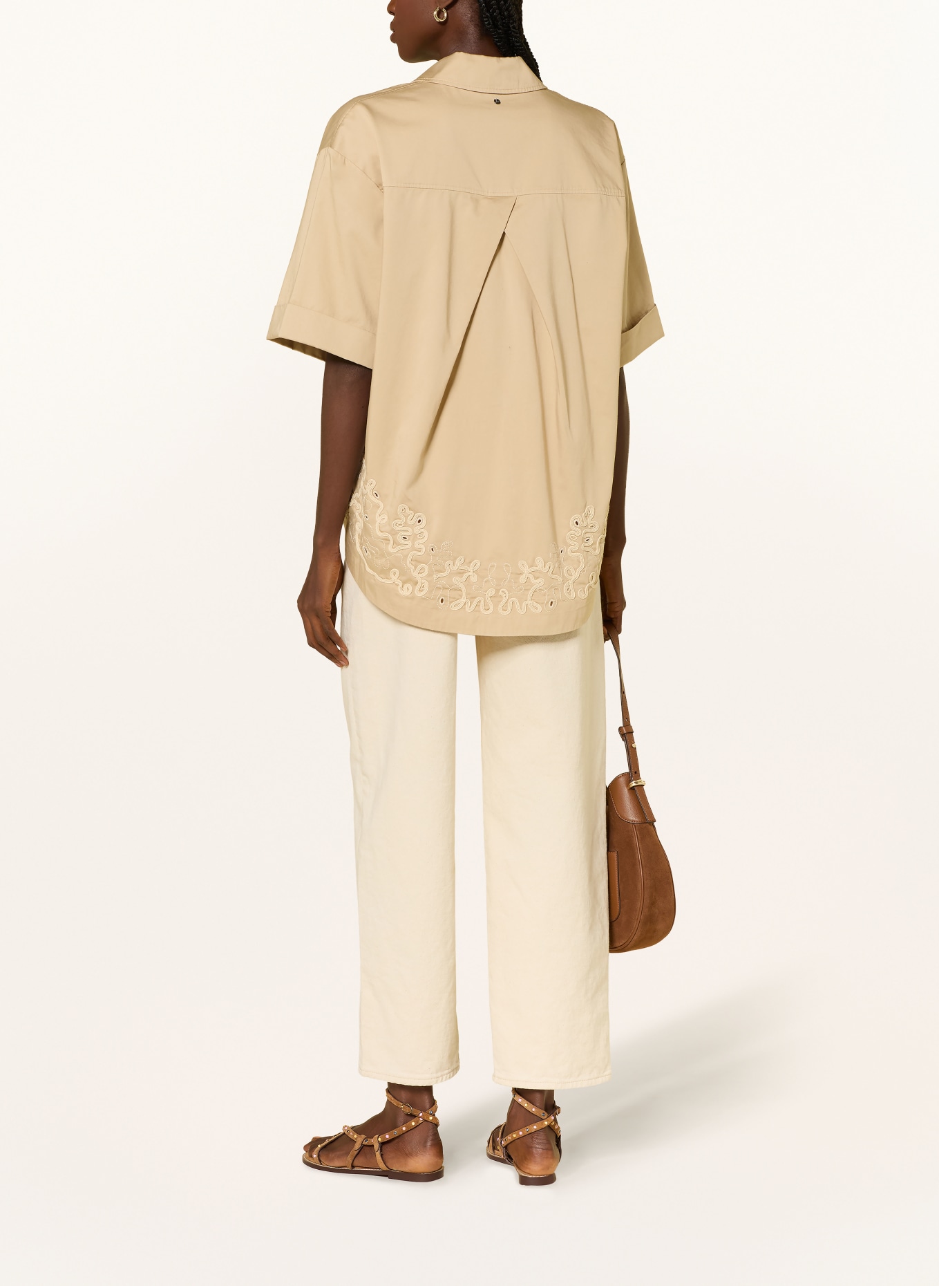 BOSS BALEMBROI shirt blouse: BEIGE