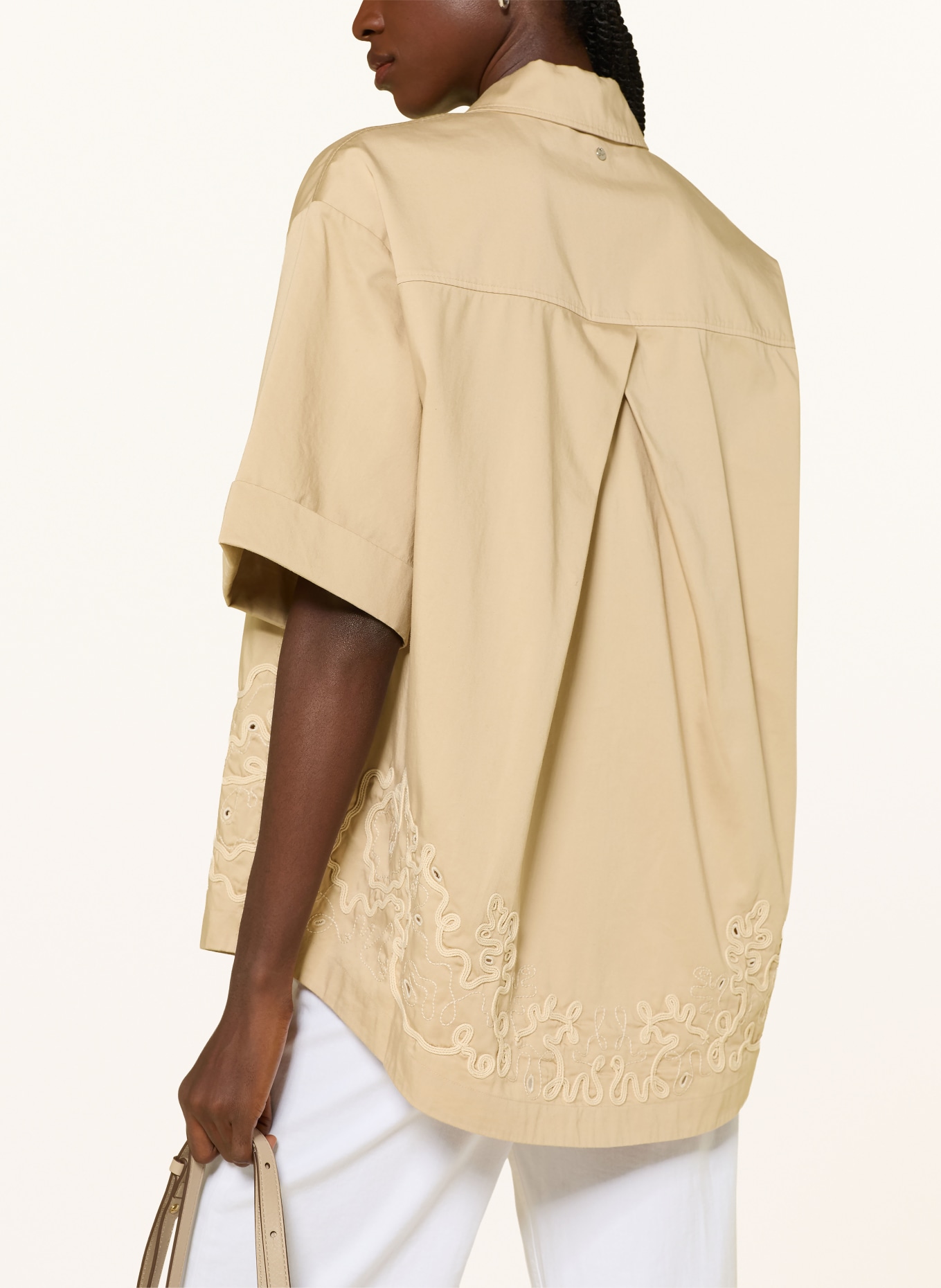 BOSS BALEMBROI shirt blouse: BEIGE