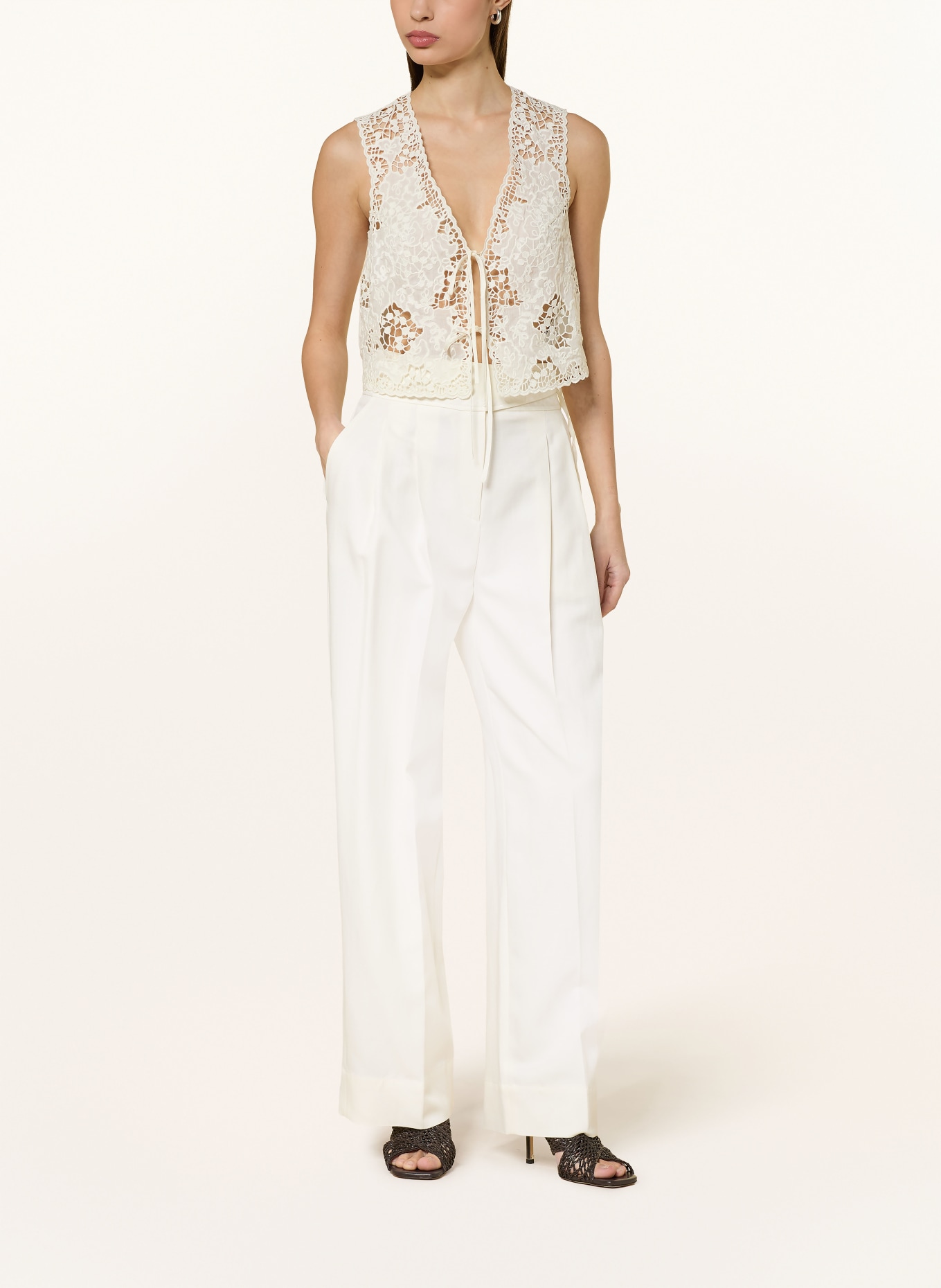 BOSS Marlene-broek TALILY: ECRU