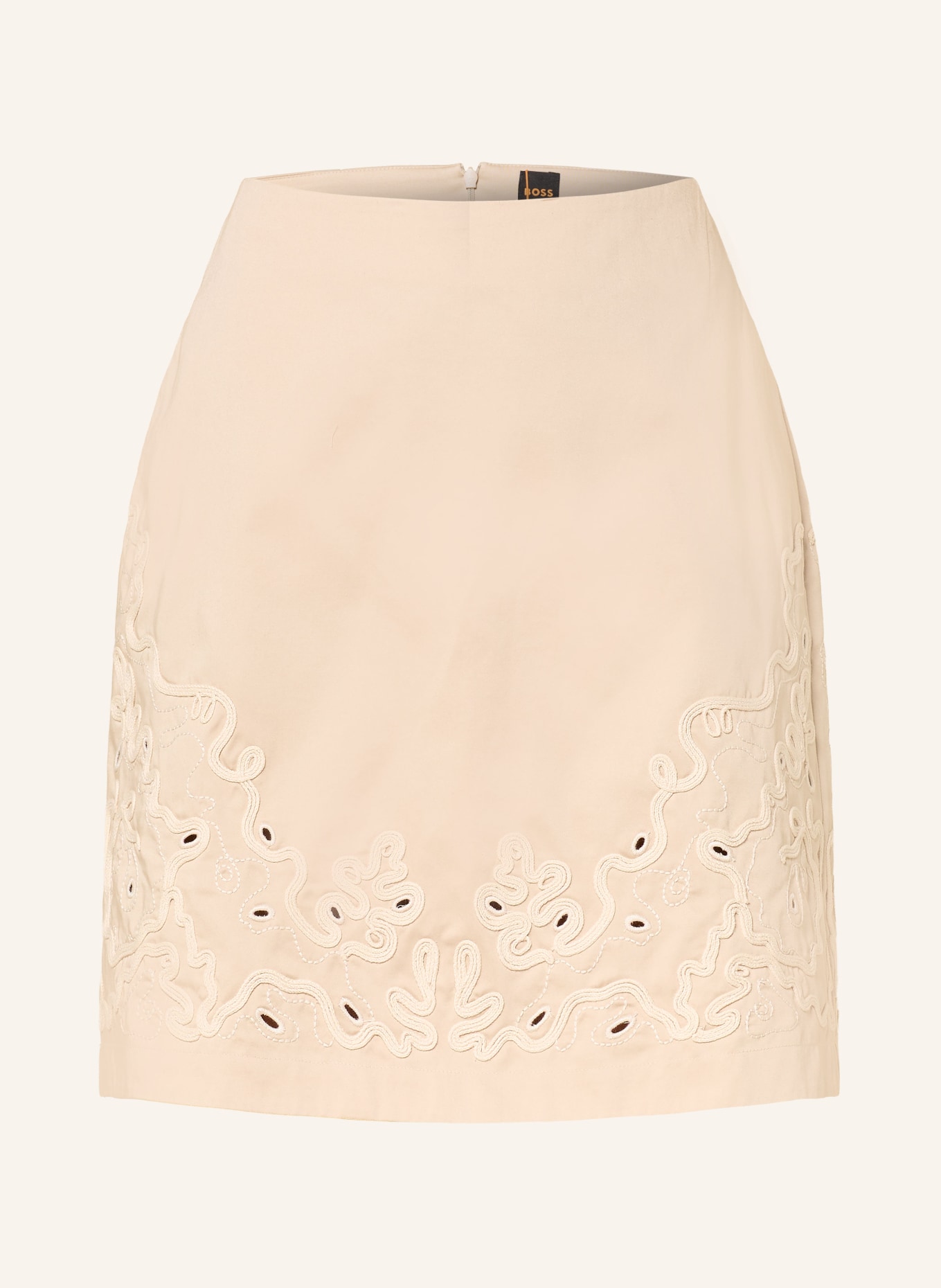 BOSS Spódnica VALEMBROI z koronką: BEŻOWY
