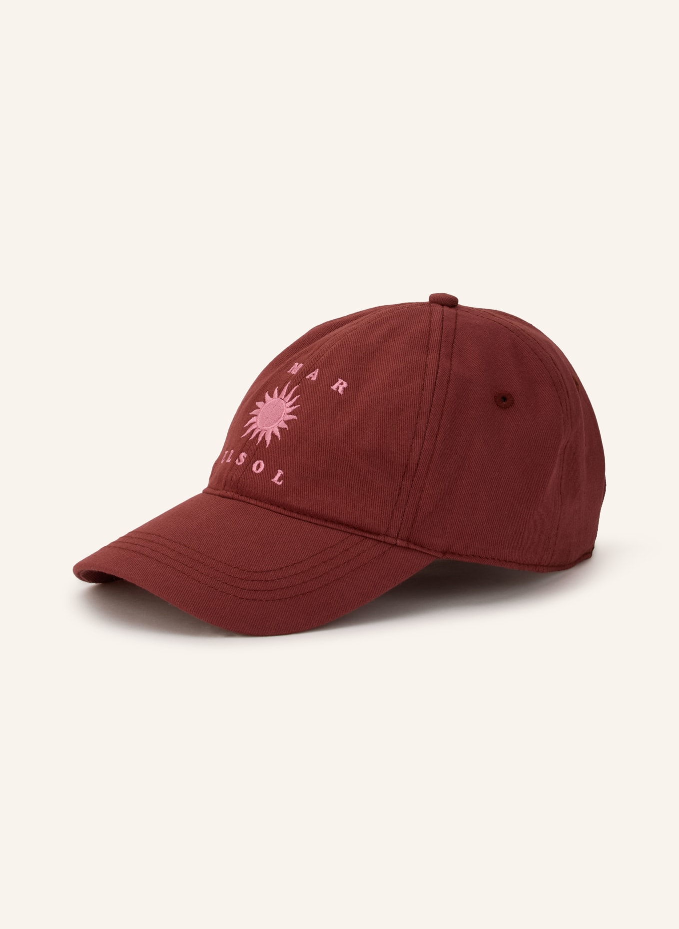 BOSS Cap LILYAN: DONKERROOD / ROZE