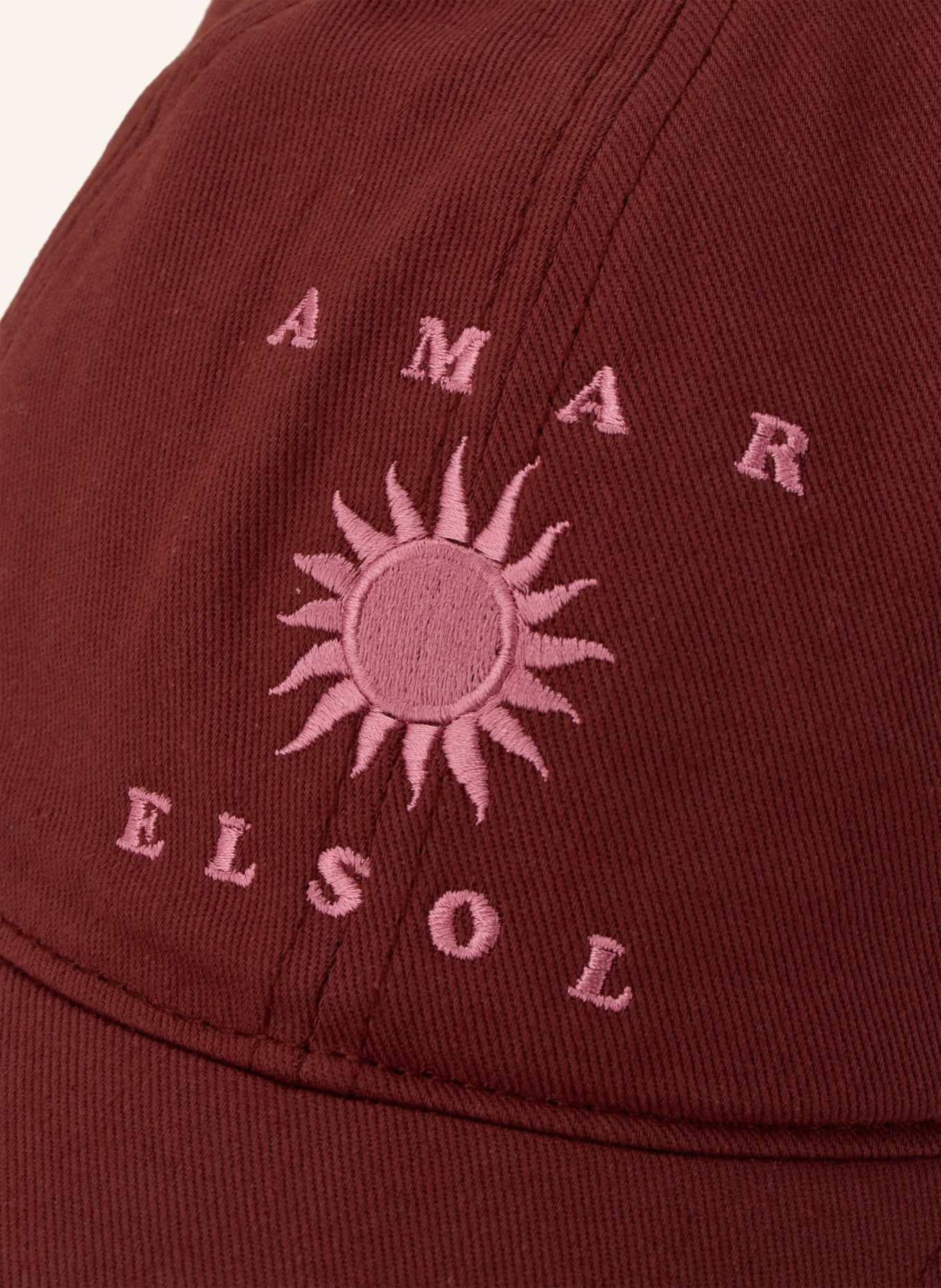 BOSS Cap LILYAN: DONKERROOD / ROZE