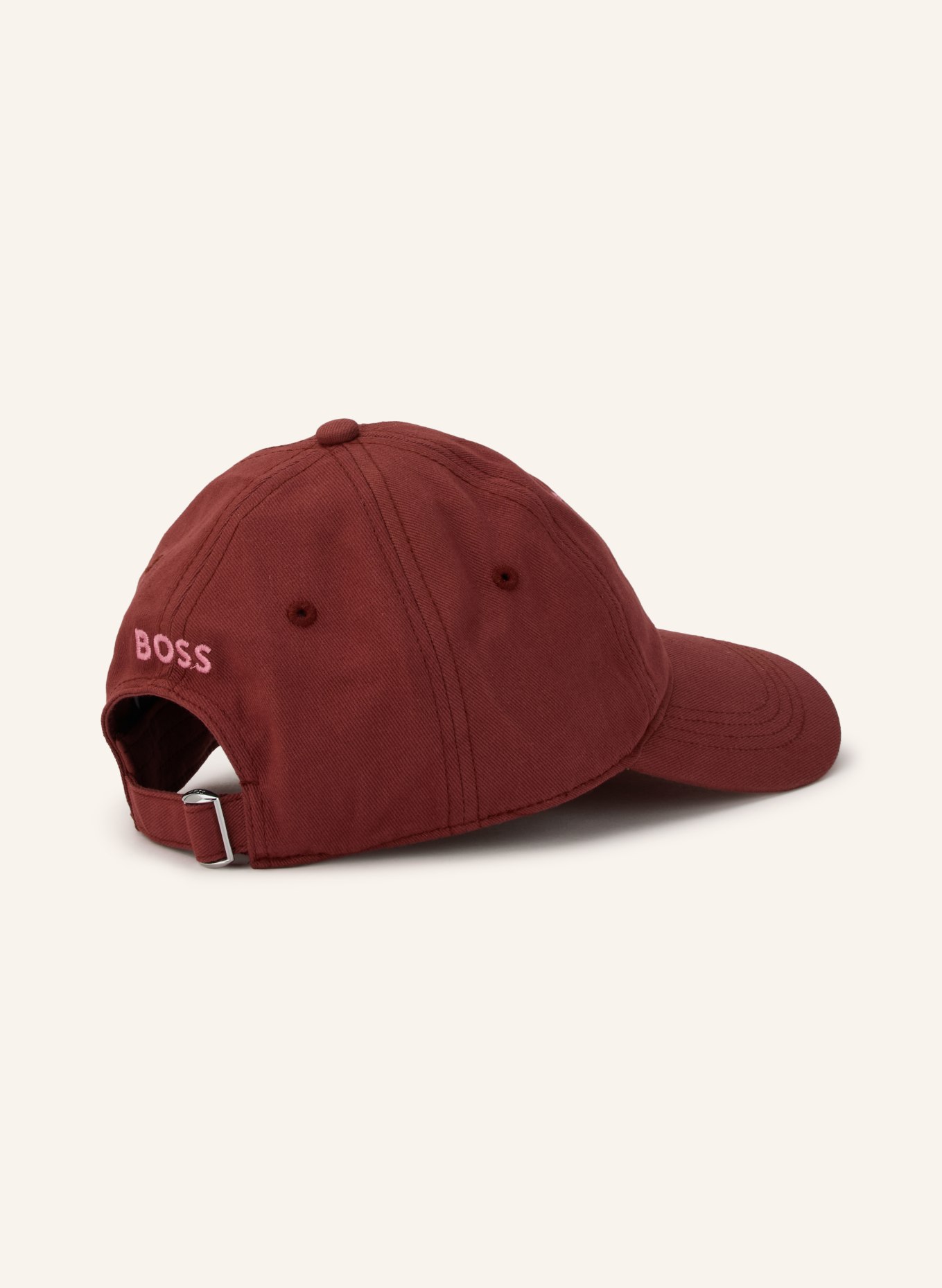 BOSS Cap LILYAN: DONKERROOD / ROZE