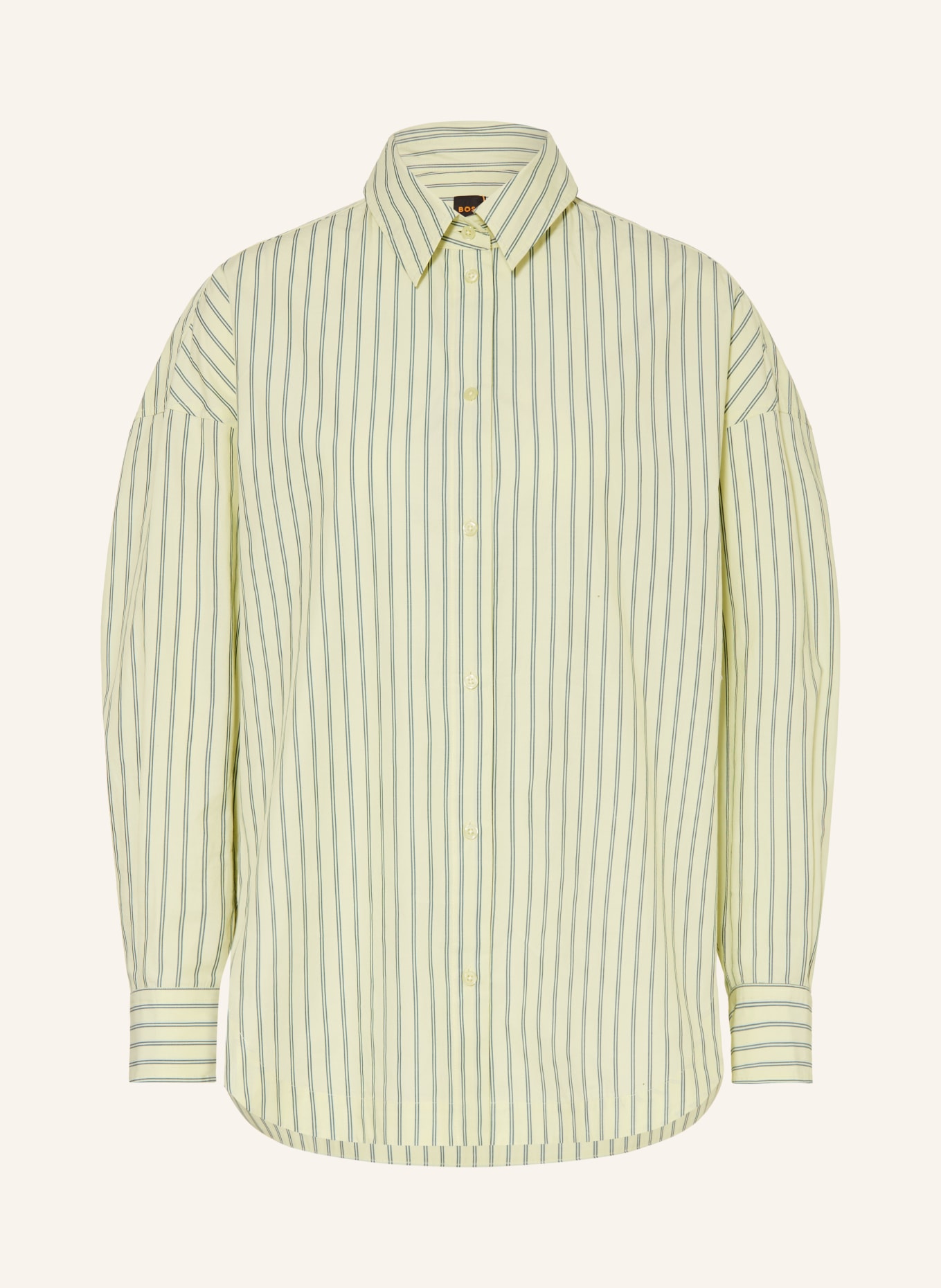 BOSS Oversized overhemdblouse BOSTATTA: LICHTGROEN / GROEN