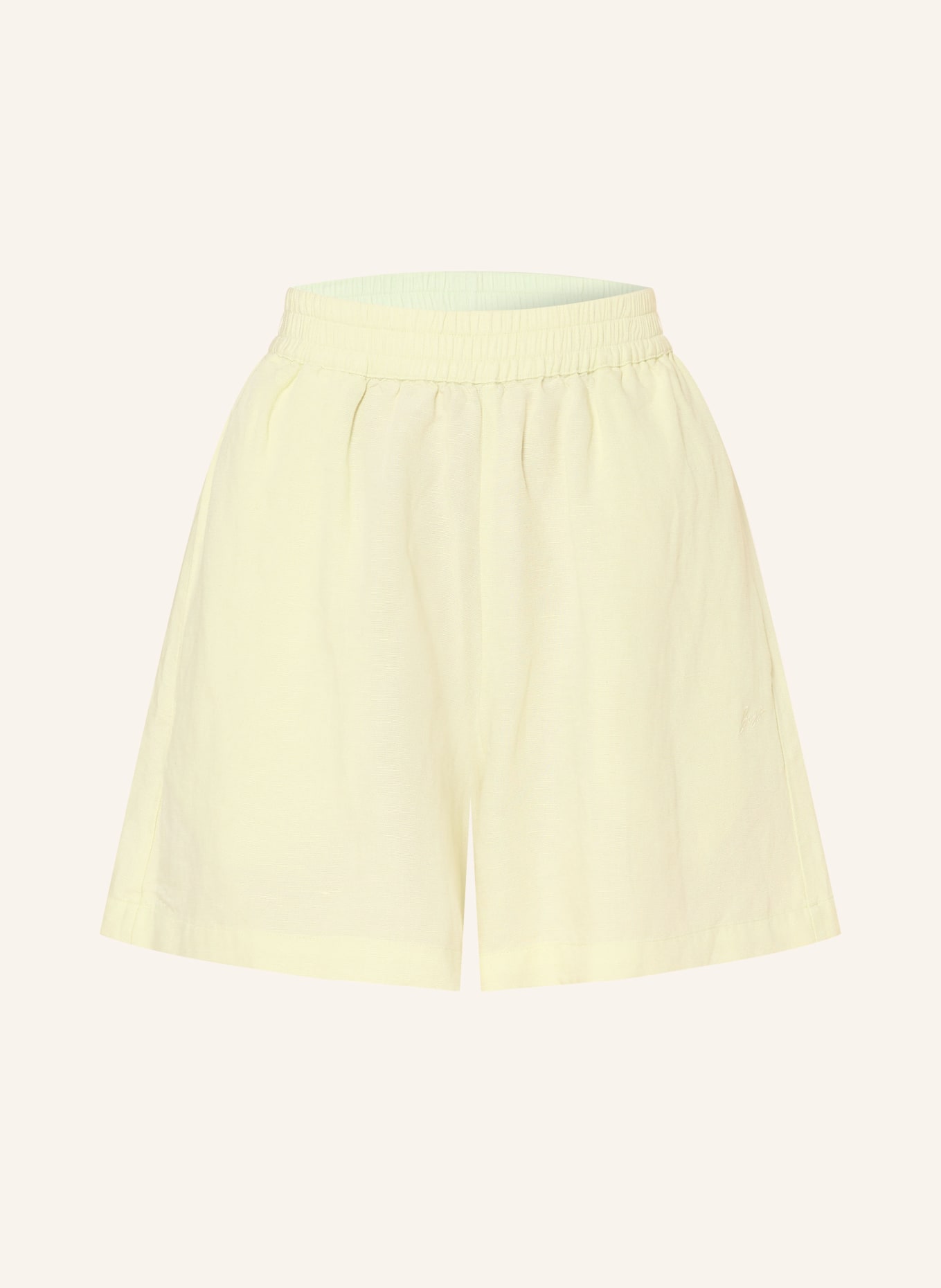 BOSS Shorts TALLAN mit Leinen: HELLGRÜN