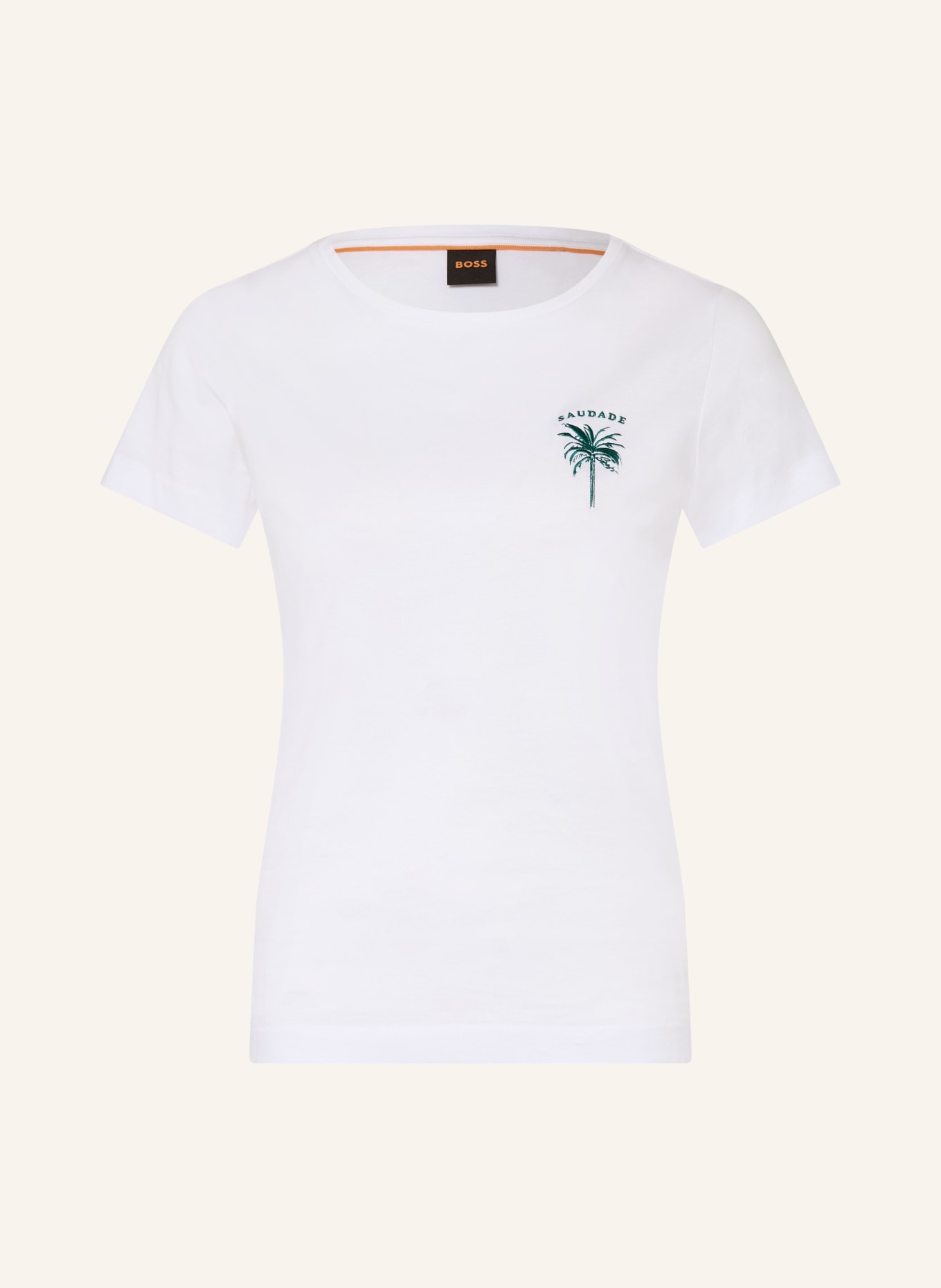 BOSS T-shirt ELOVE: WIT / GROEN