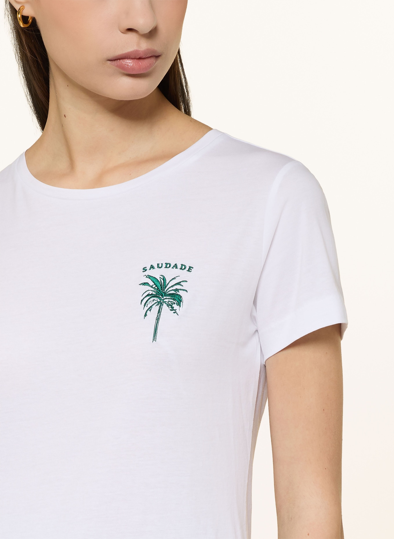 BOSS T-shirt ELOVE: WIT / GROEN