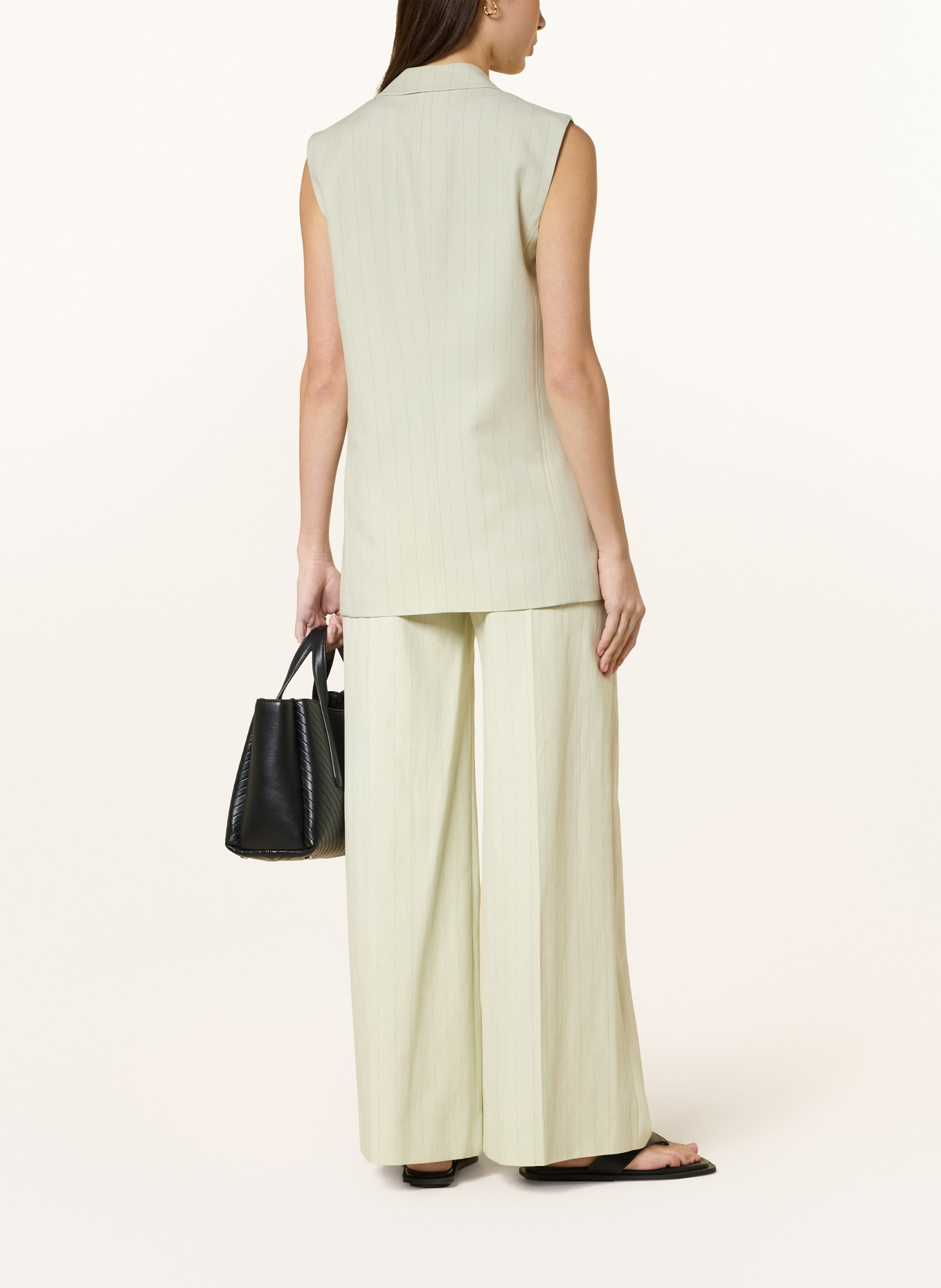 BOSS JAKILY Blazer Vest: CREAM / DARK GREEN