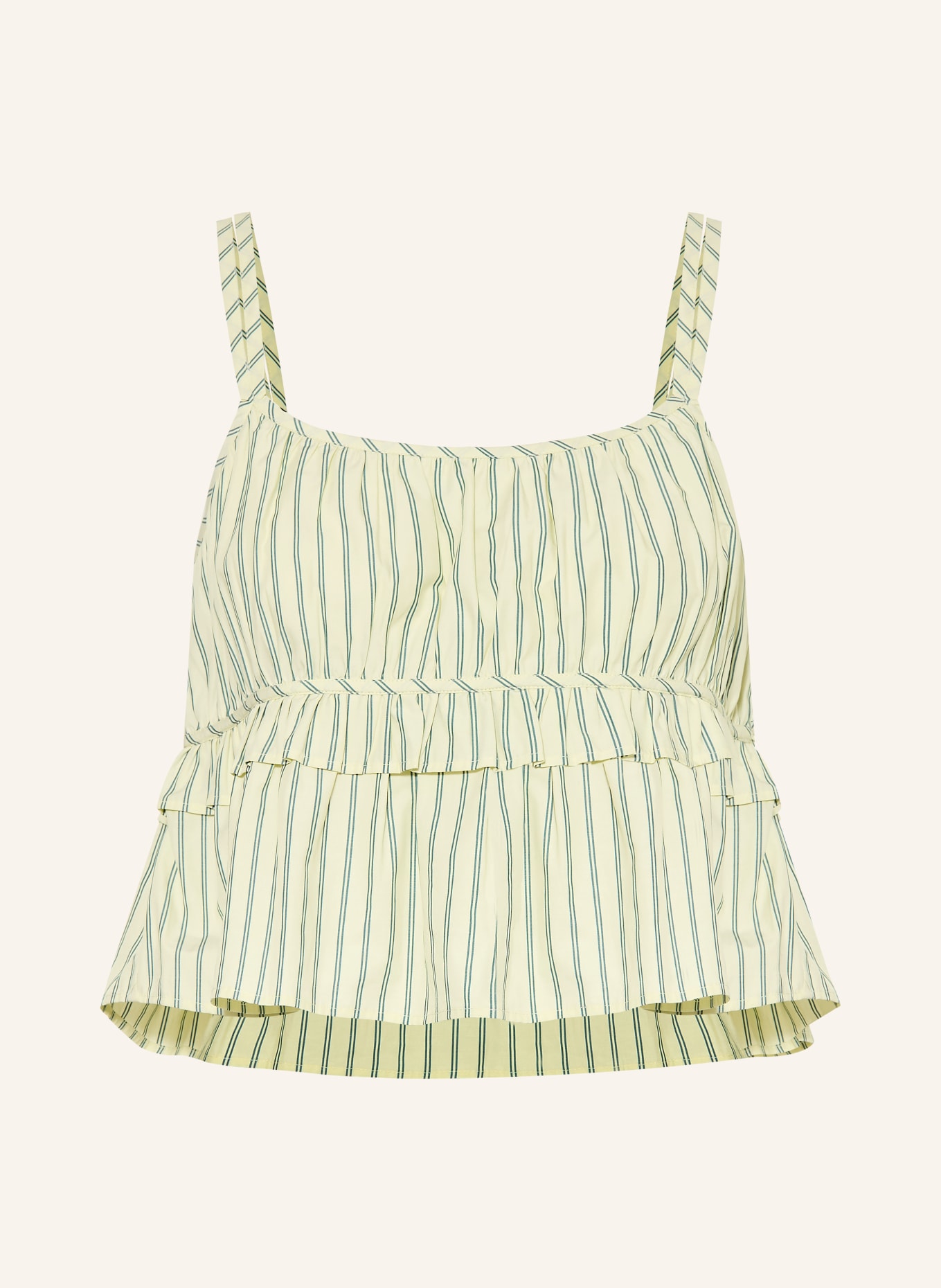 BOSS IPLYN-blouse met ruches: LICHTGROEN / GROEN