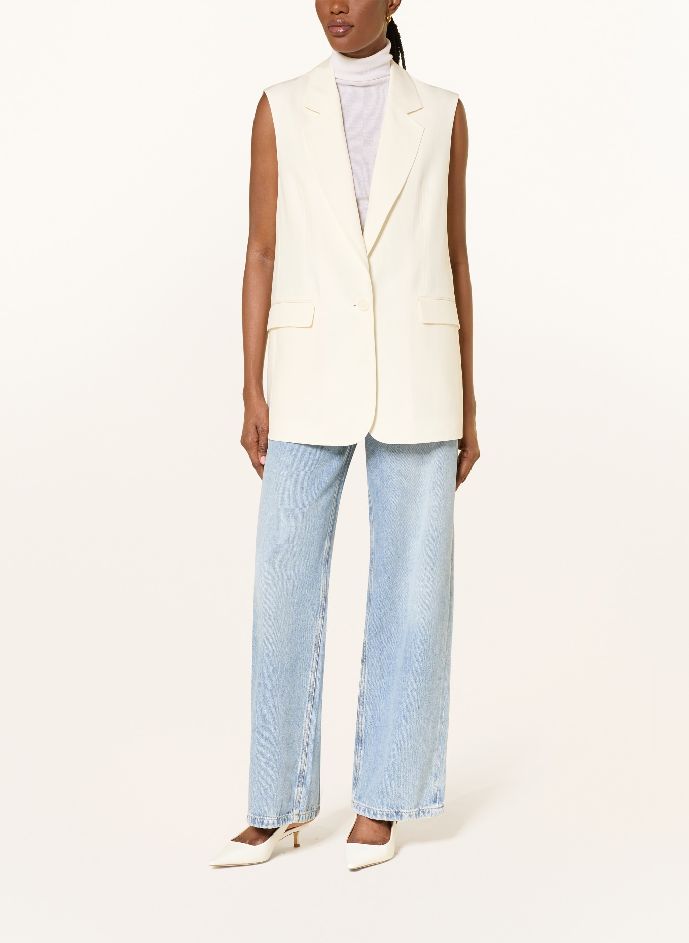 BOSS Blazerweste JAKILY: ECRU