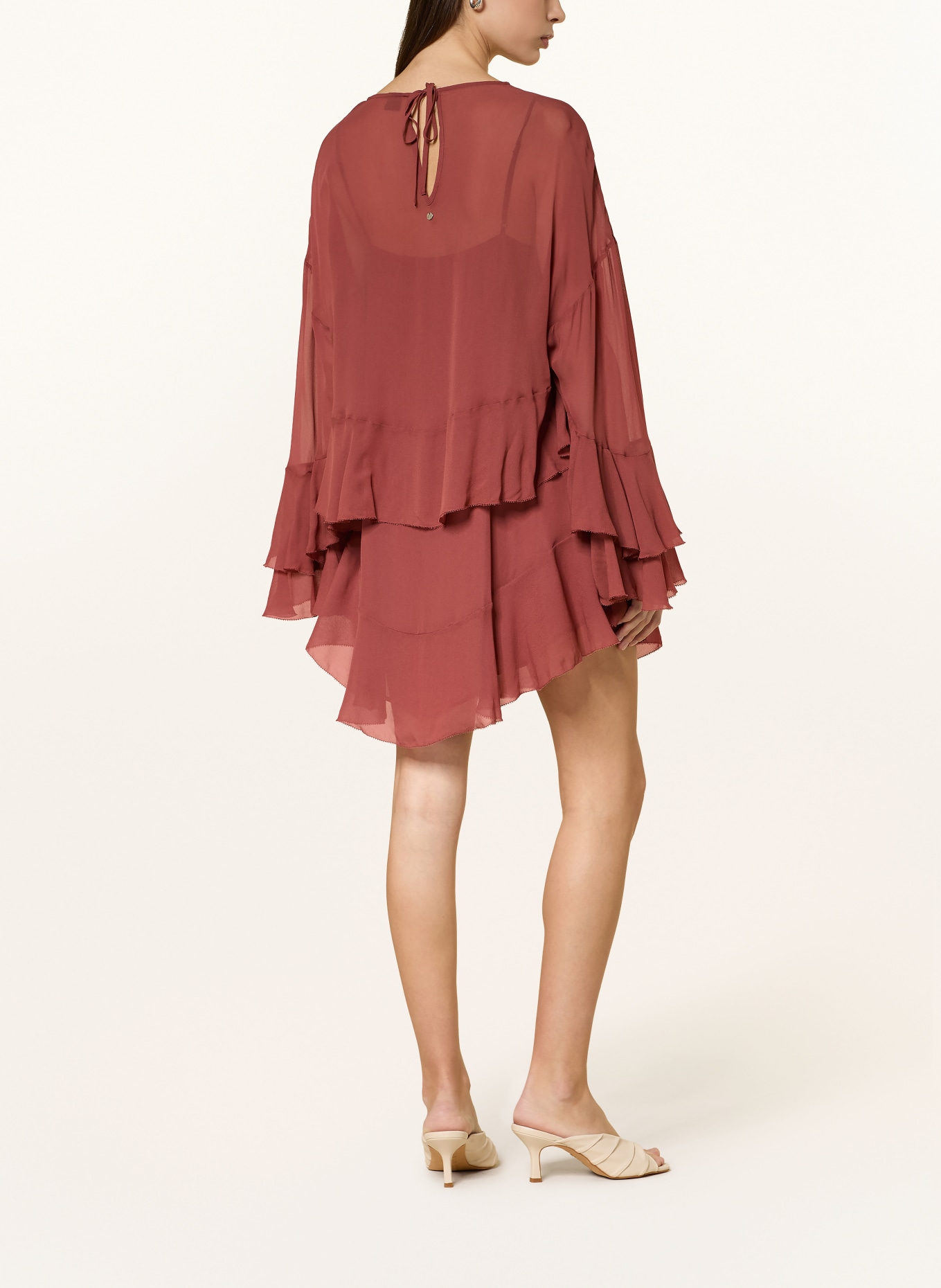 BOSS Kleid DLEJA mit Volants: ROT