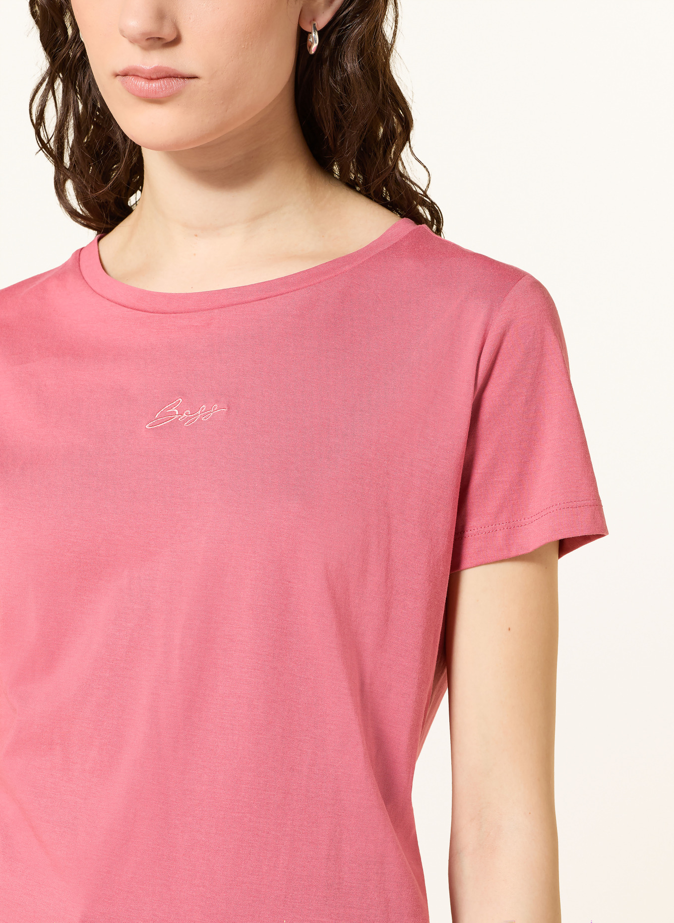 BOSS T-shirt ELOVE: ROUGE CLAIR