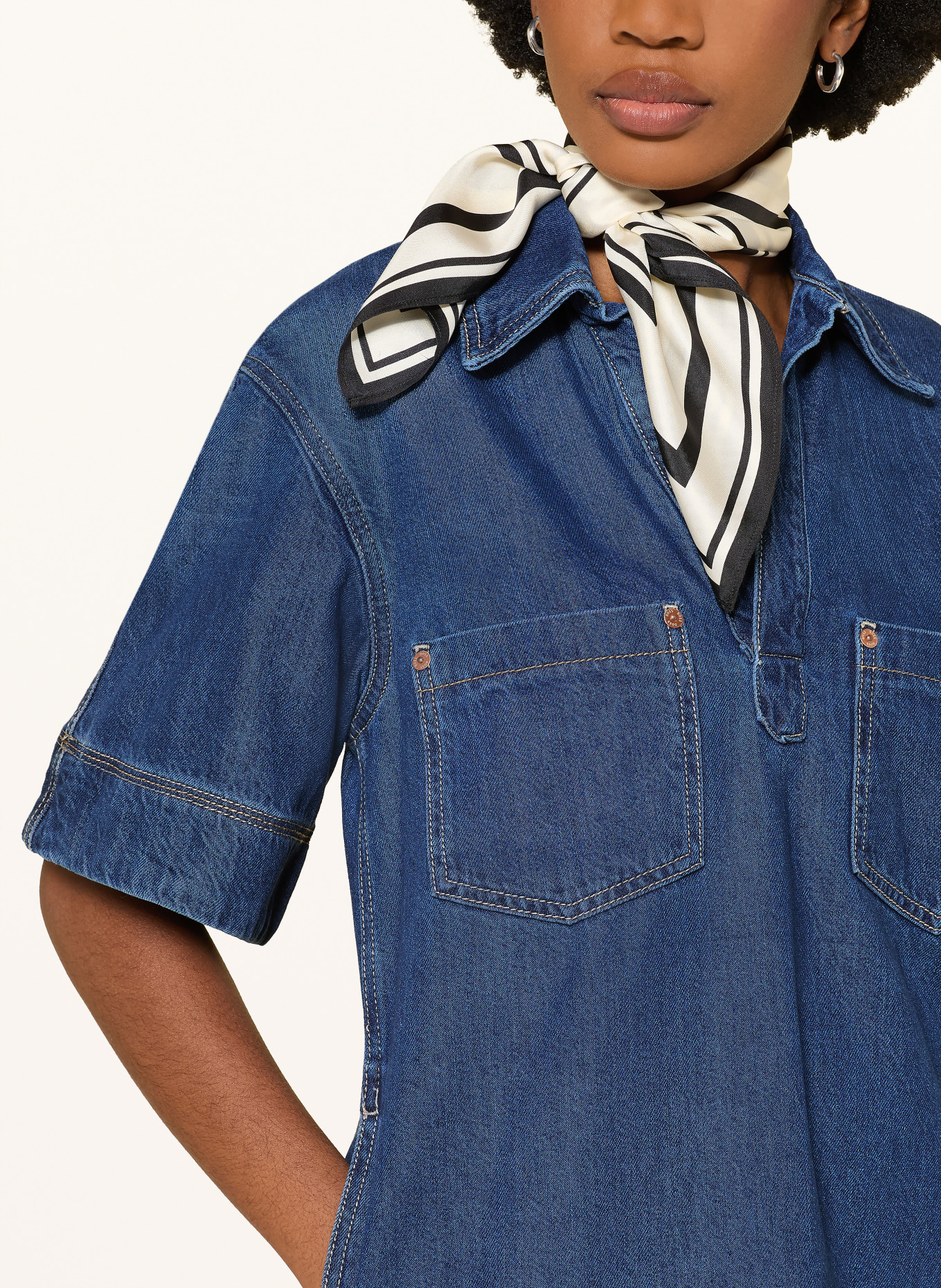 BOSS denim dress: DARK BLUE