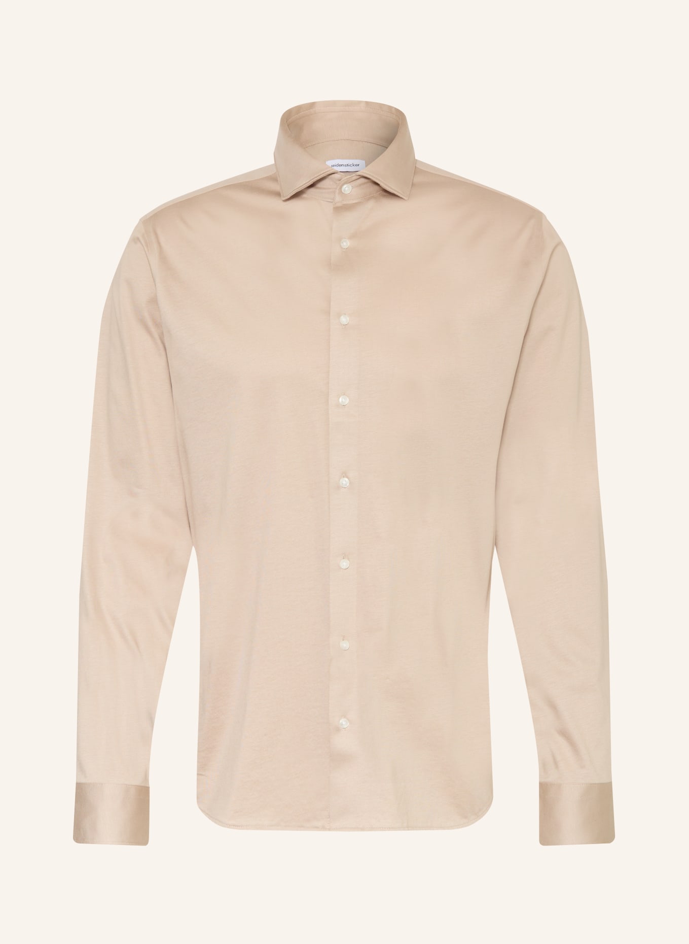 seidensticker Jerseyhemd Shaped Fit: BEIGE