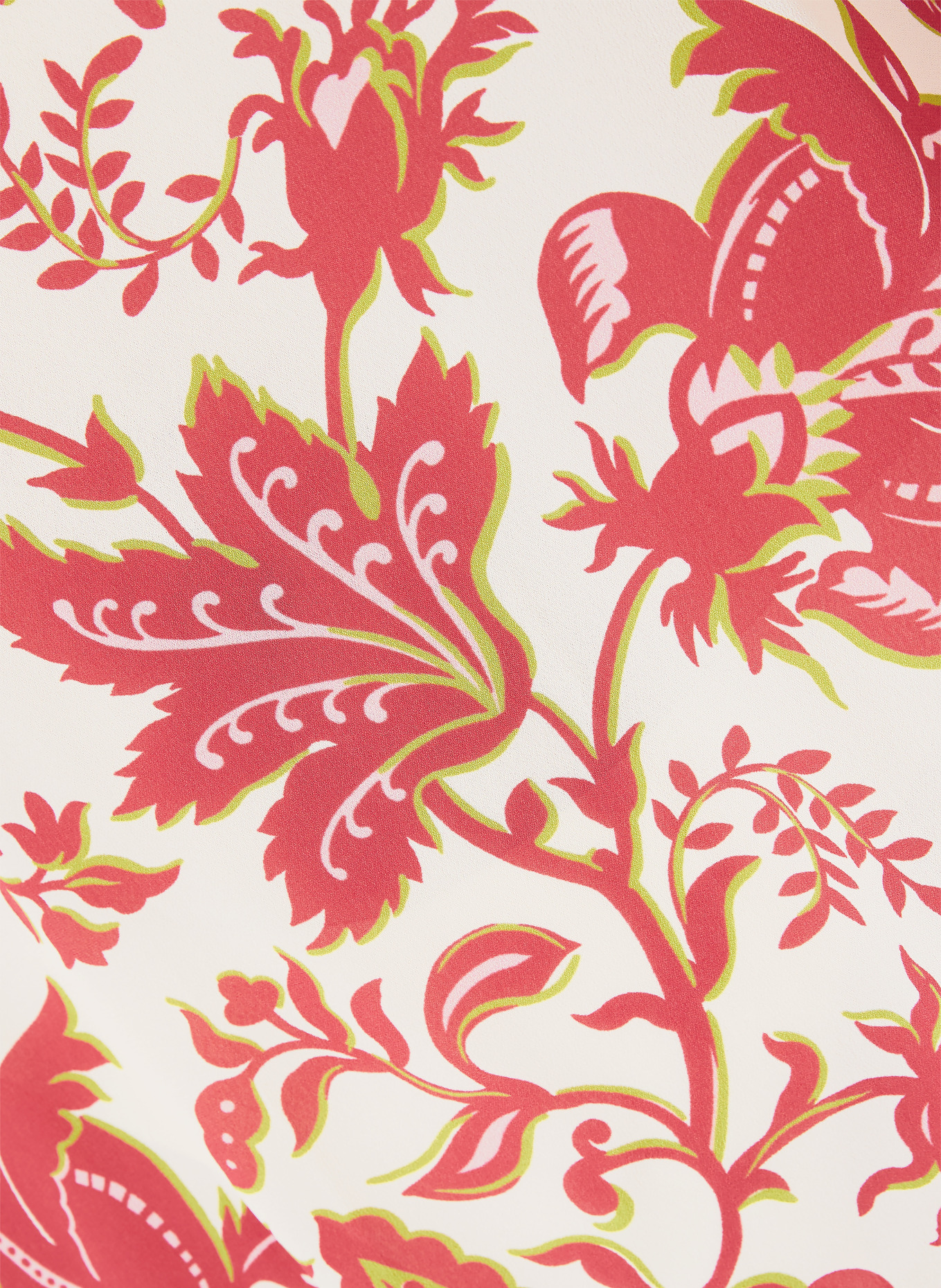 ETRO Strandkleid: WEISS / DUNKELROT / HELLGRÜN