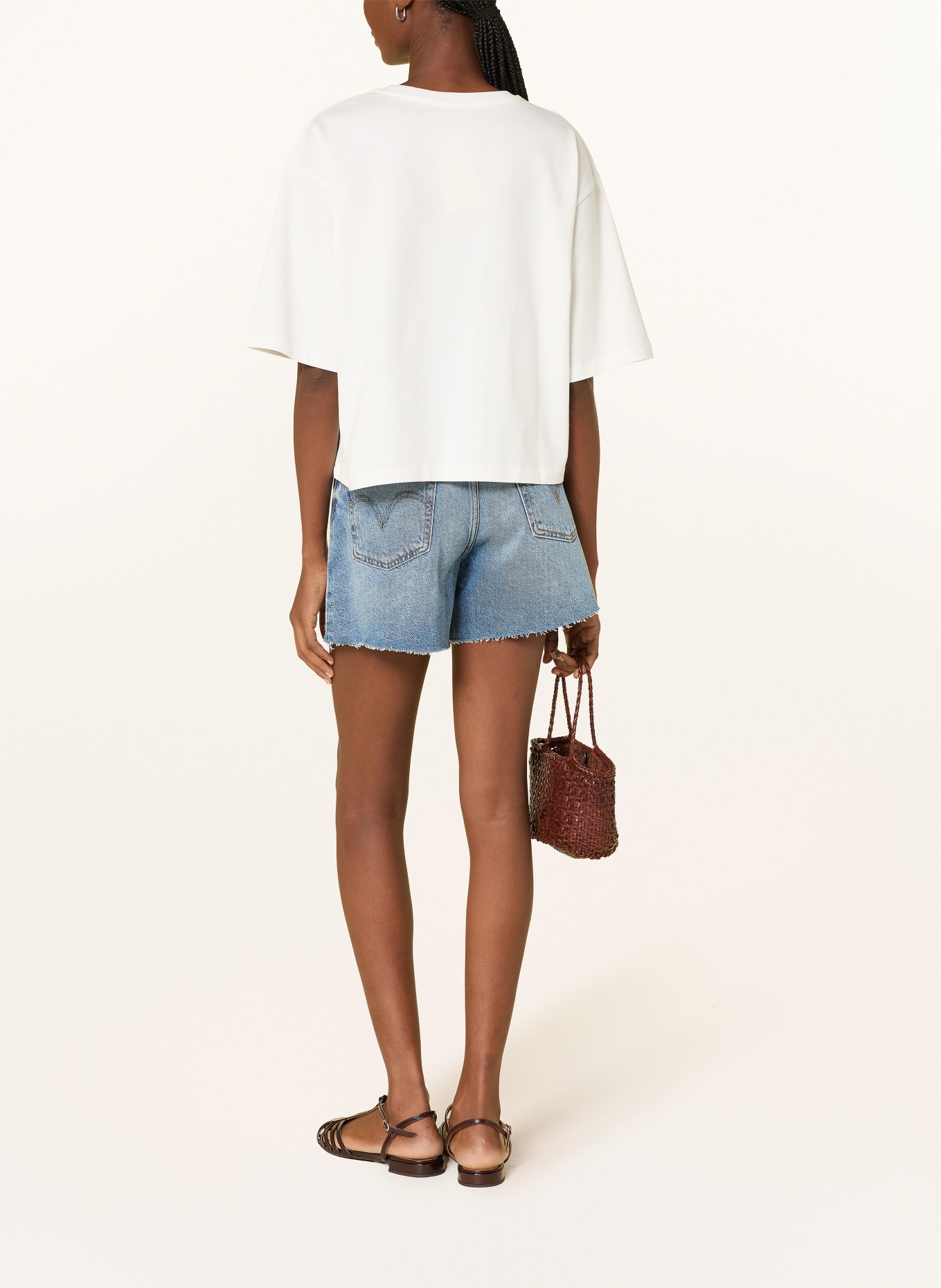 darling harbour T-Shirt mit Schmucksteinen: OFFWHITE