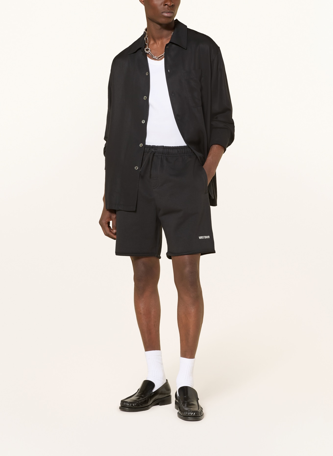 WRSTBHVR ITO Sweat Shorts: BLACK