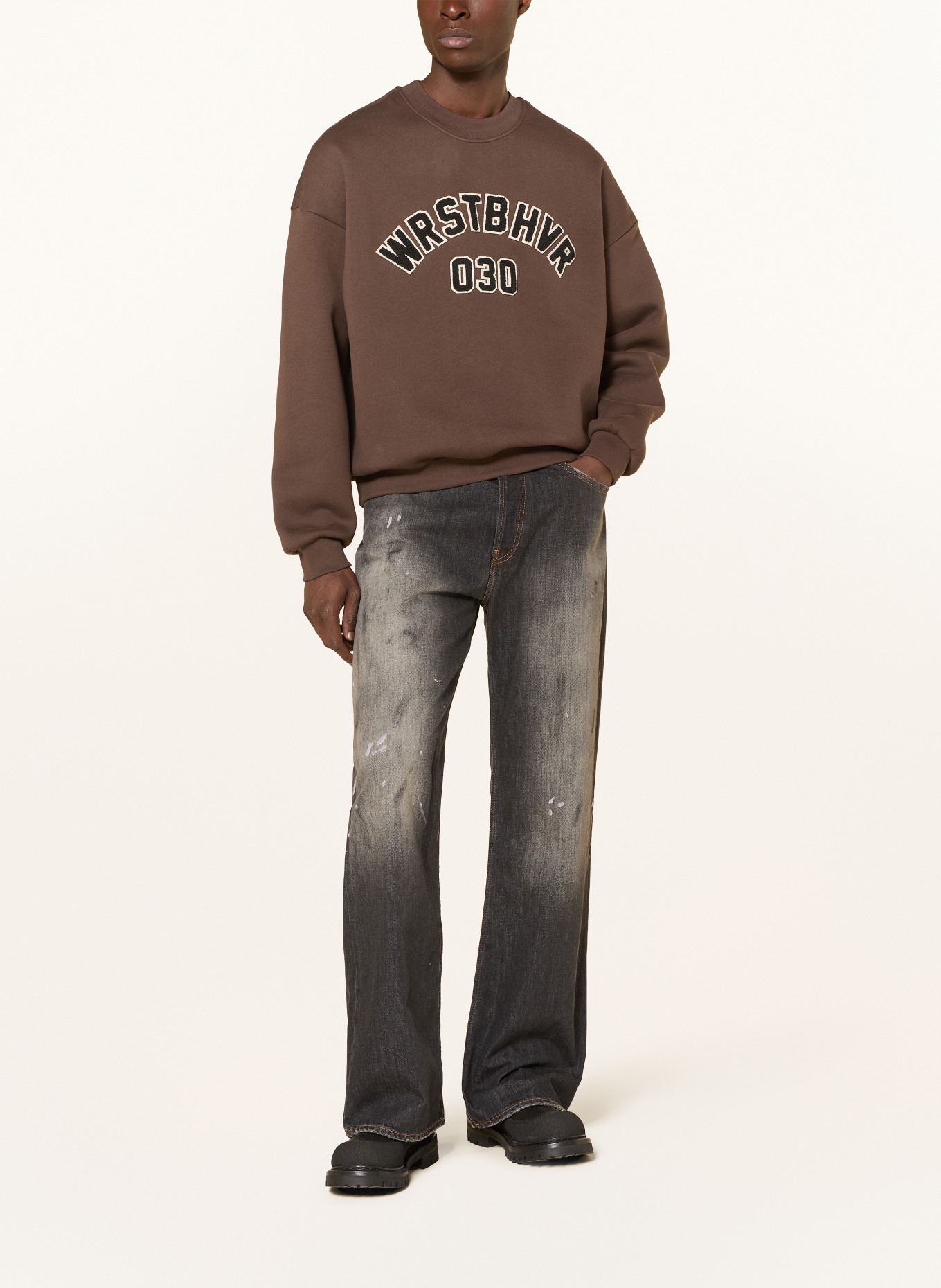 WRSTBHVR Bluza MATTEO: BRĄZOWY / BIAŁY / CZARNY