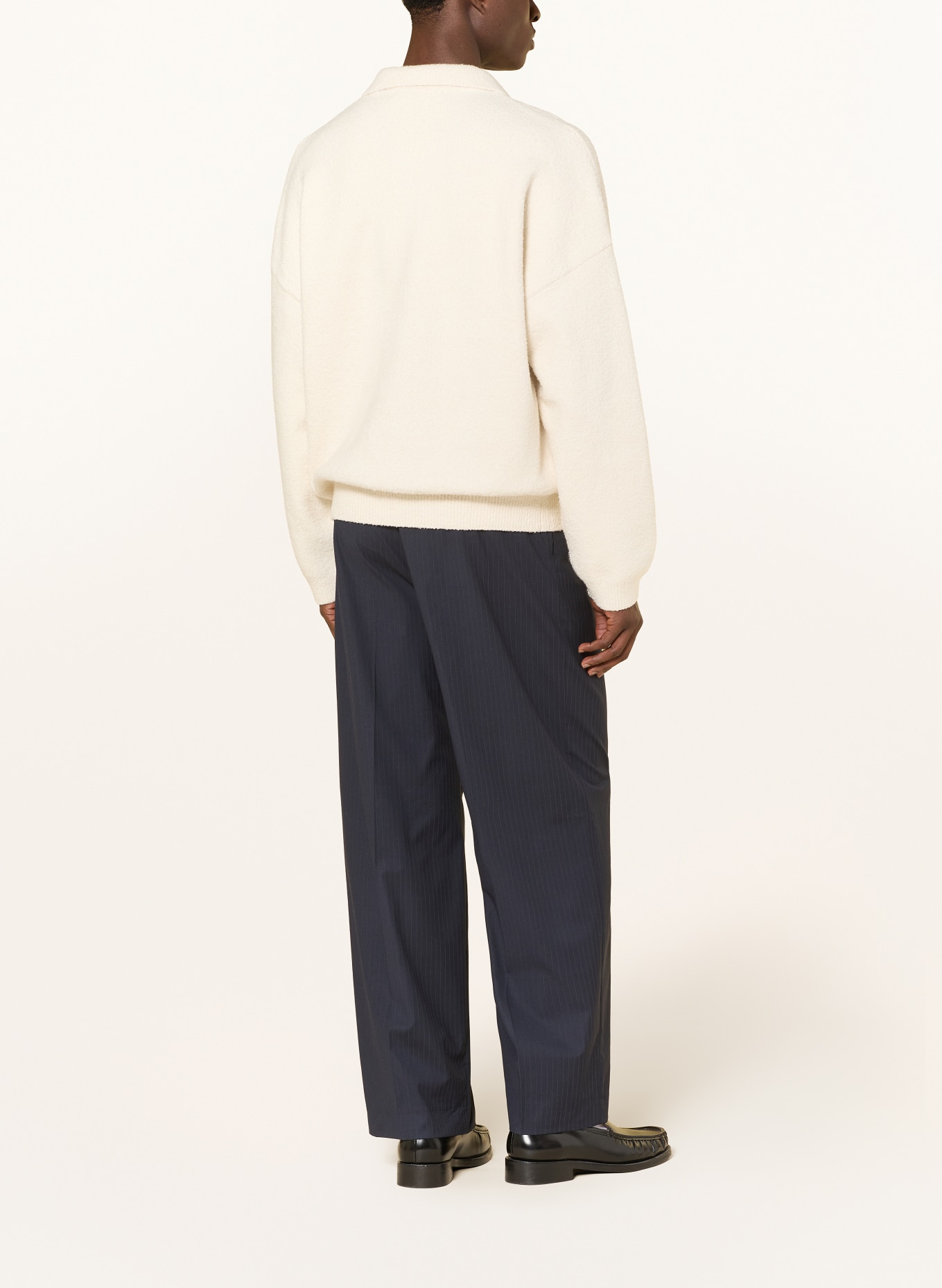 WRSTBHVR Dzianinowa koszulka polo LEV: BIAŁY / NIEBIESKI