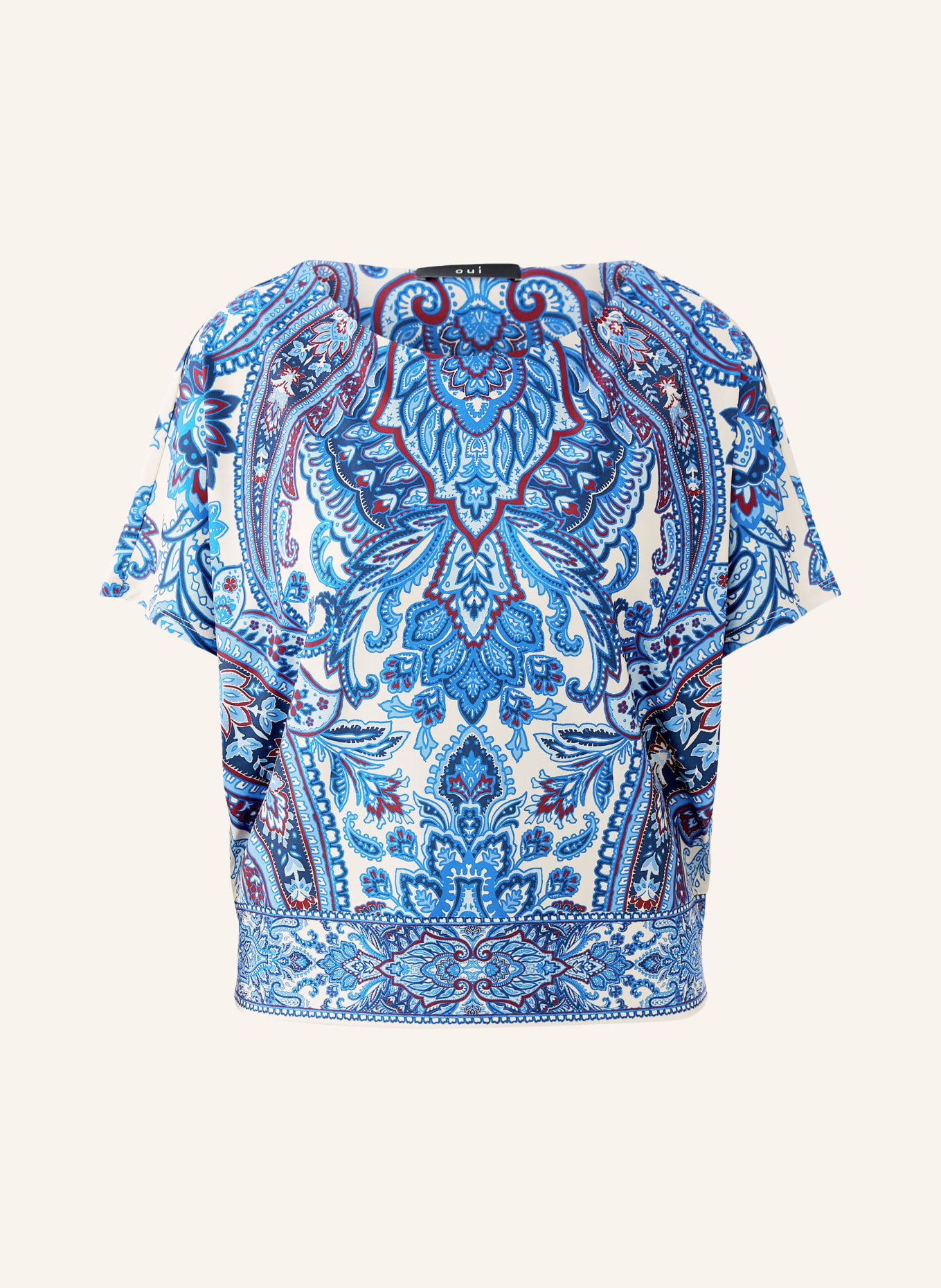 oui Blusenshirt: DUNKELBLAU / ECRU / BLAU