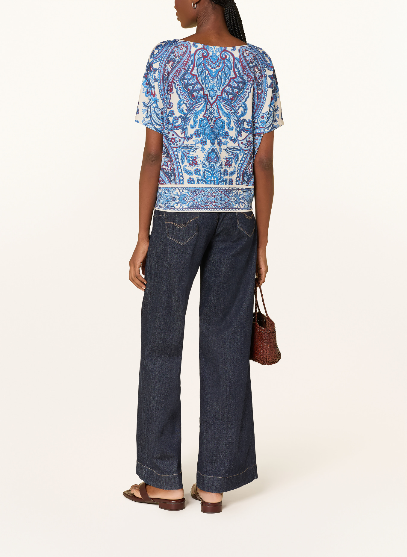 oui Blusenshirt: DUNKELBLAU / ECRU / BLAU