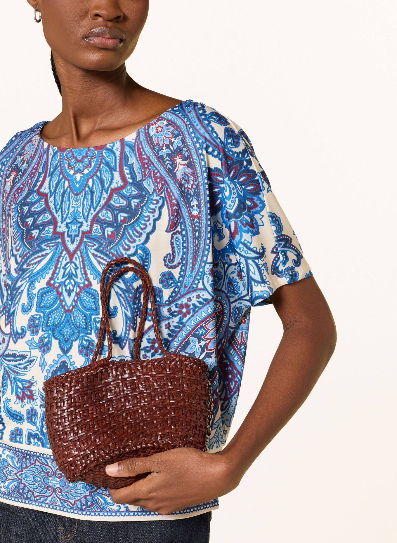 oui Blusenshirt: DUNKELBLAU / ECRU / BLAU