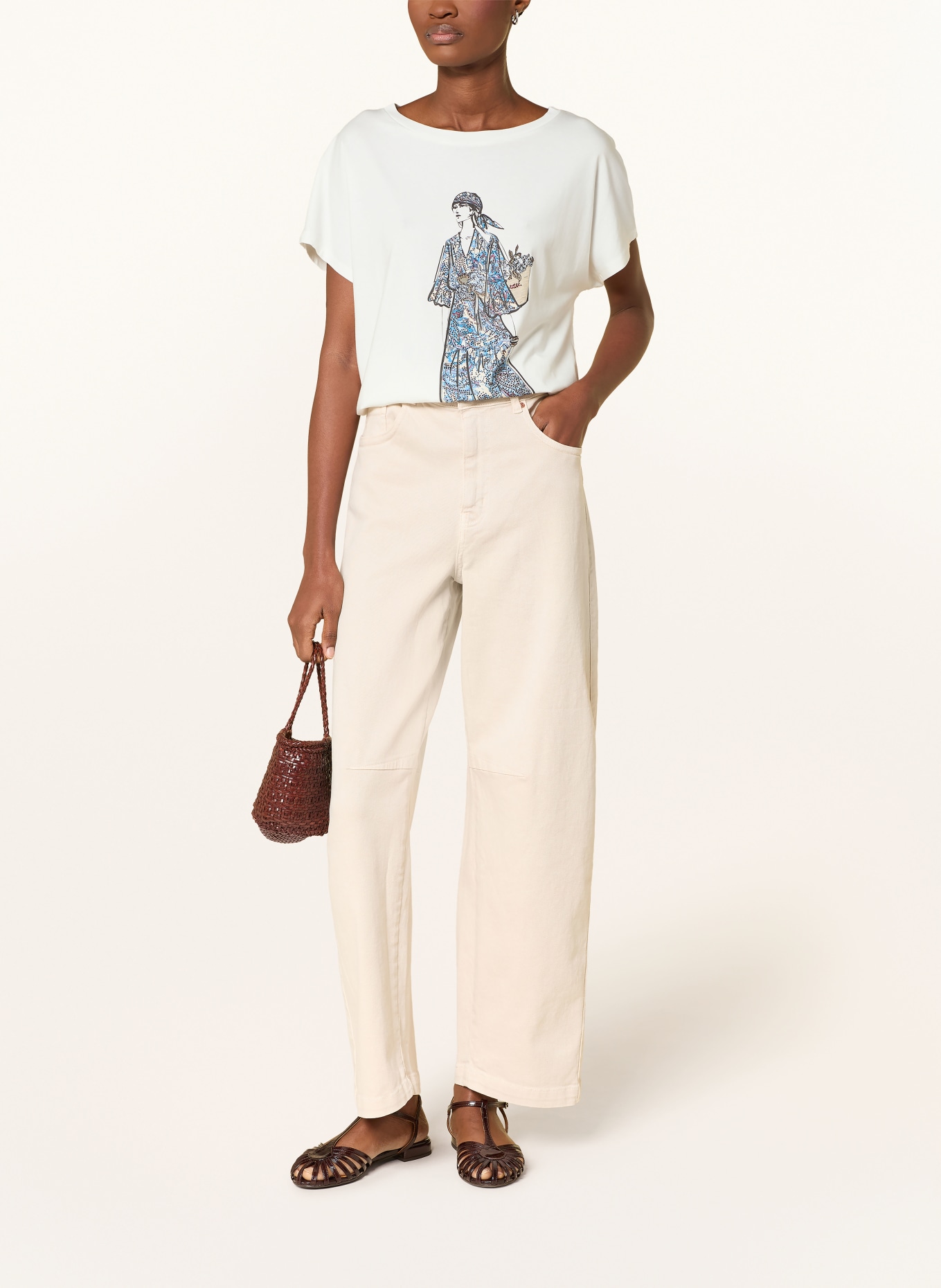 oui T-shirt avec pierres précieuses: BLANC