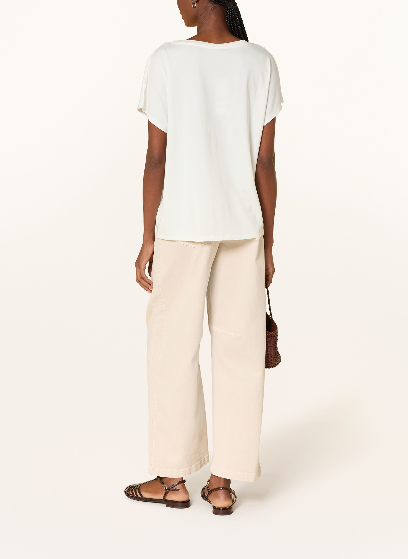 oui T-shirt avec pierres précieuses: BLANC