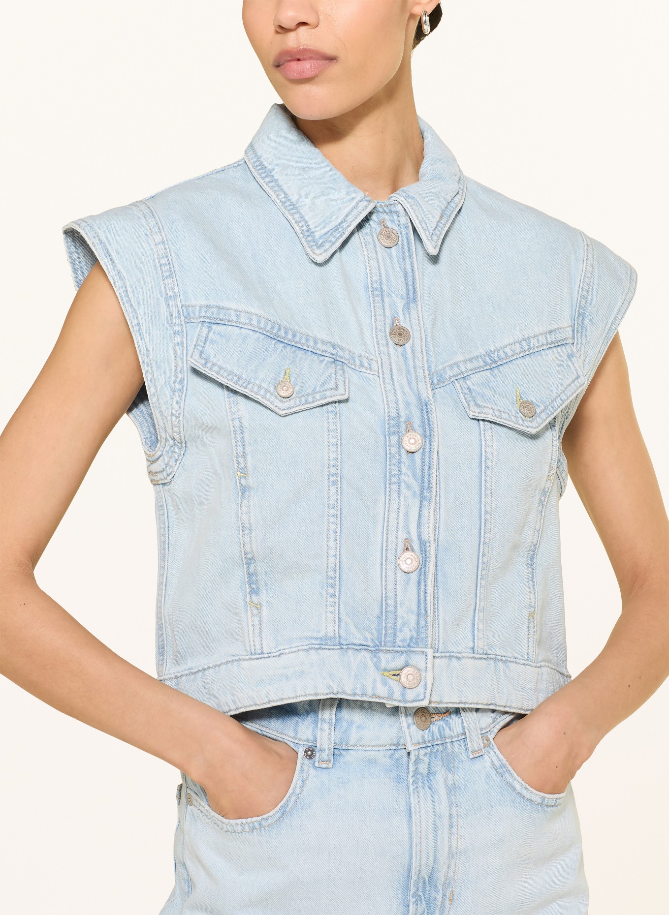 BOSS Jeansvest: LICHTBLAUW