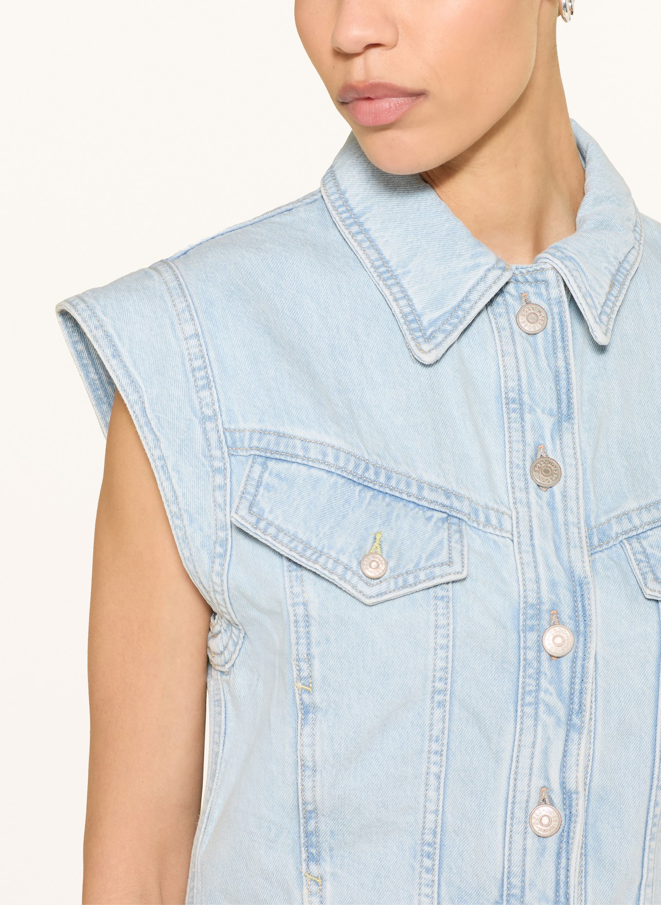 BOSS Jeansvest: LICHTBLAUW
