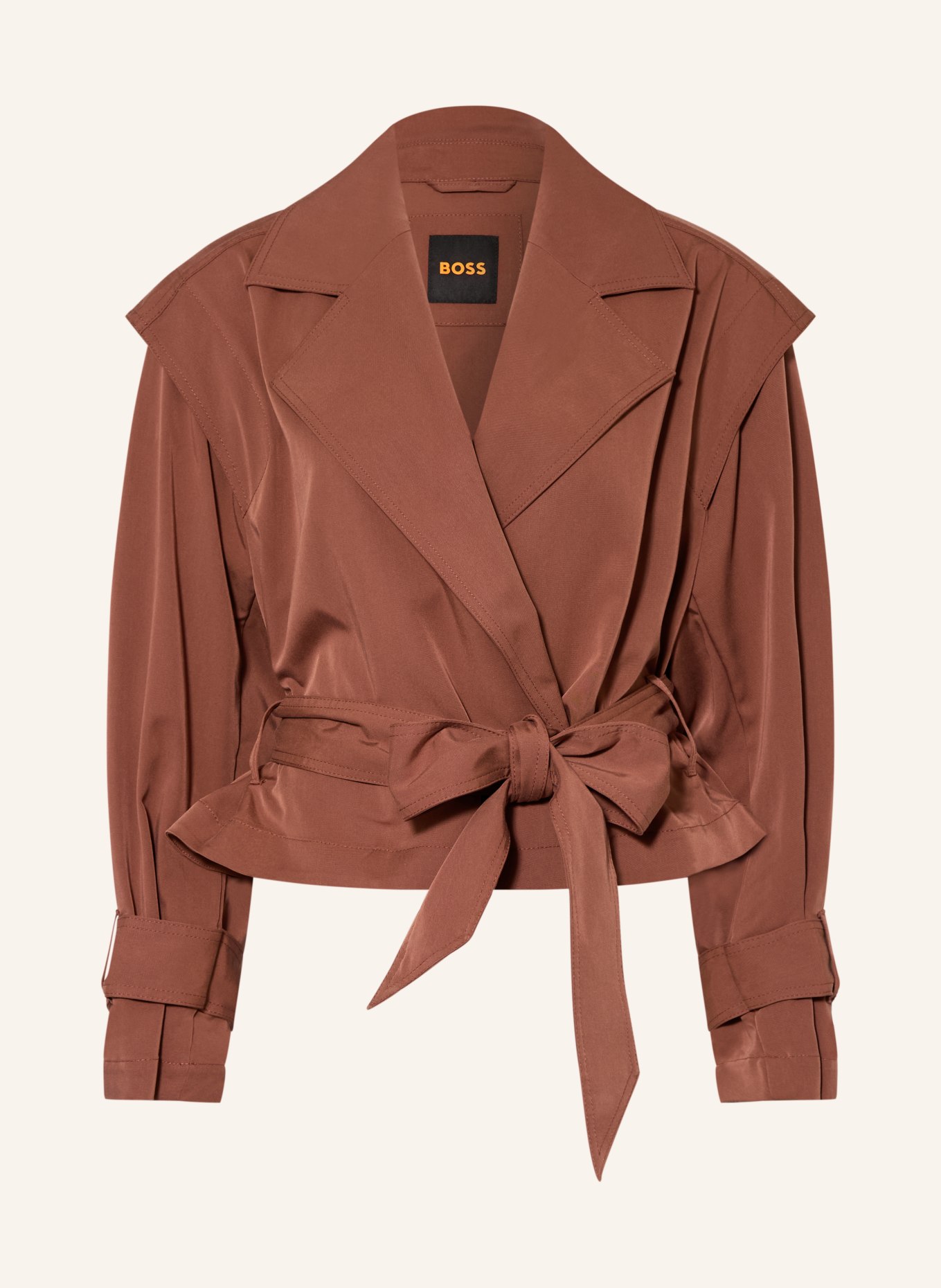 BOSS Trenchcoat JOPHELIA: DONKERROOD