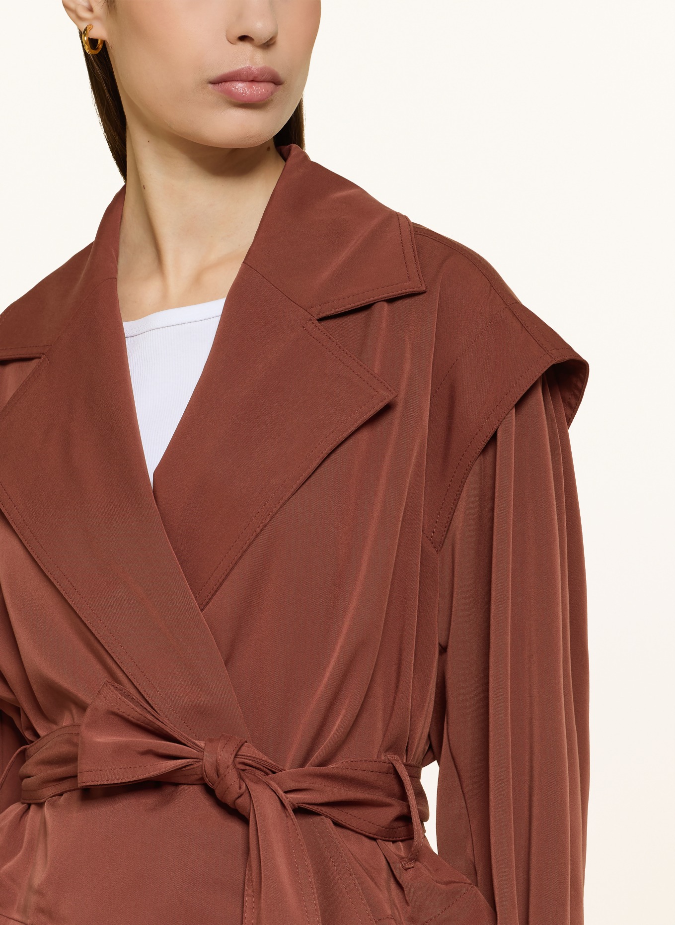 BOSS Trenchcoat JOPHELIA: DONKERROOD