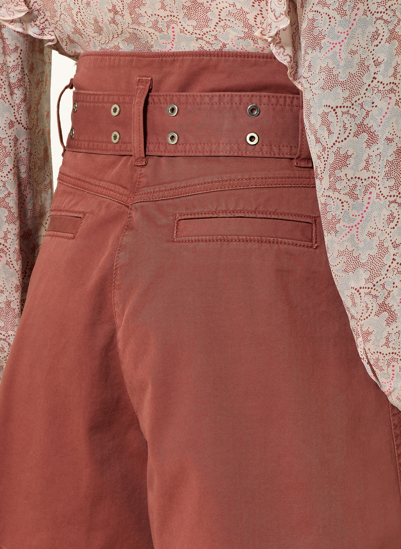 BOSS Paperbag-Shorts TULINA: BRAUN