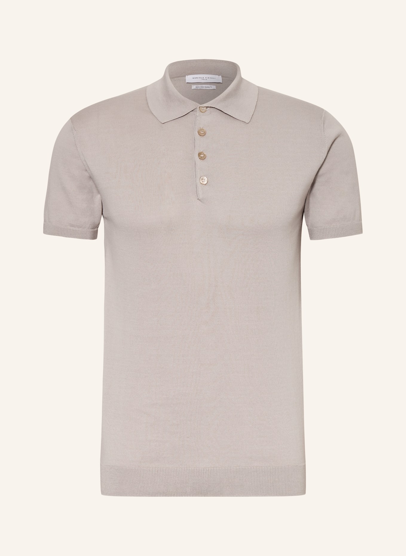 DANIELE FIESOLI Strick-Poloshirt: TAUPE