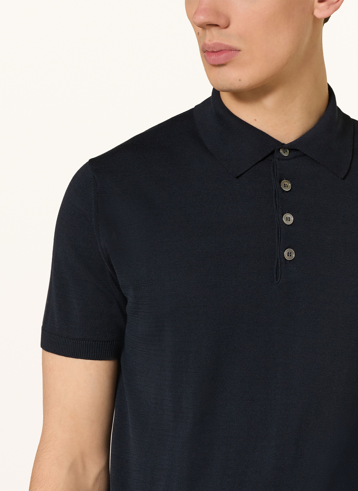 DANIELE FIESOLI Dzianinowa koszulka polo: GRANATOWY