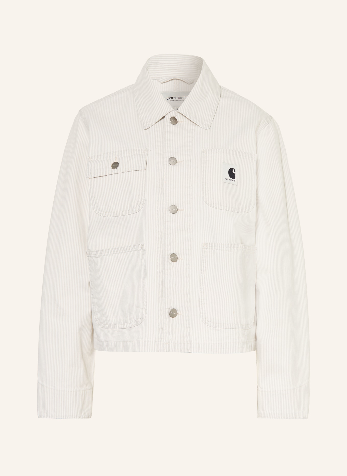 carhartt WIP Veste en jean MERCER CHORE: ÉCRU / GRIS CLAIR