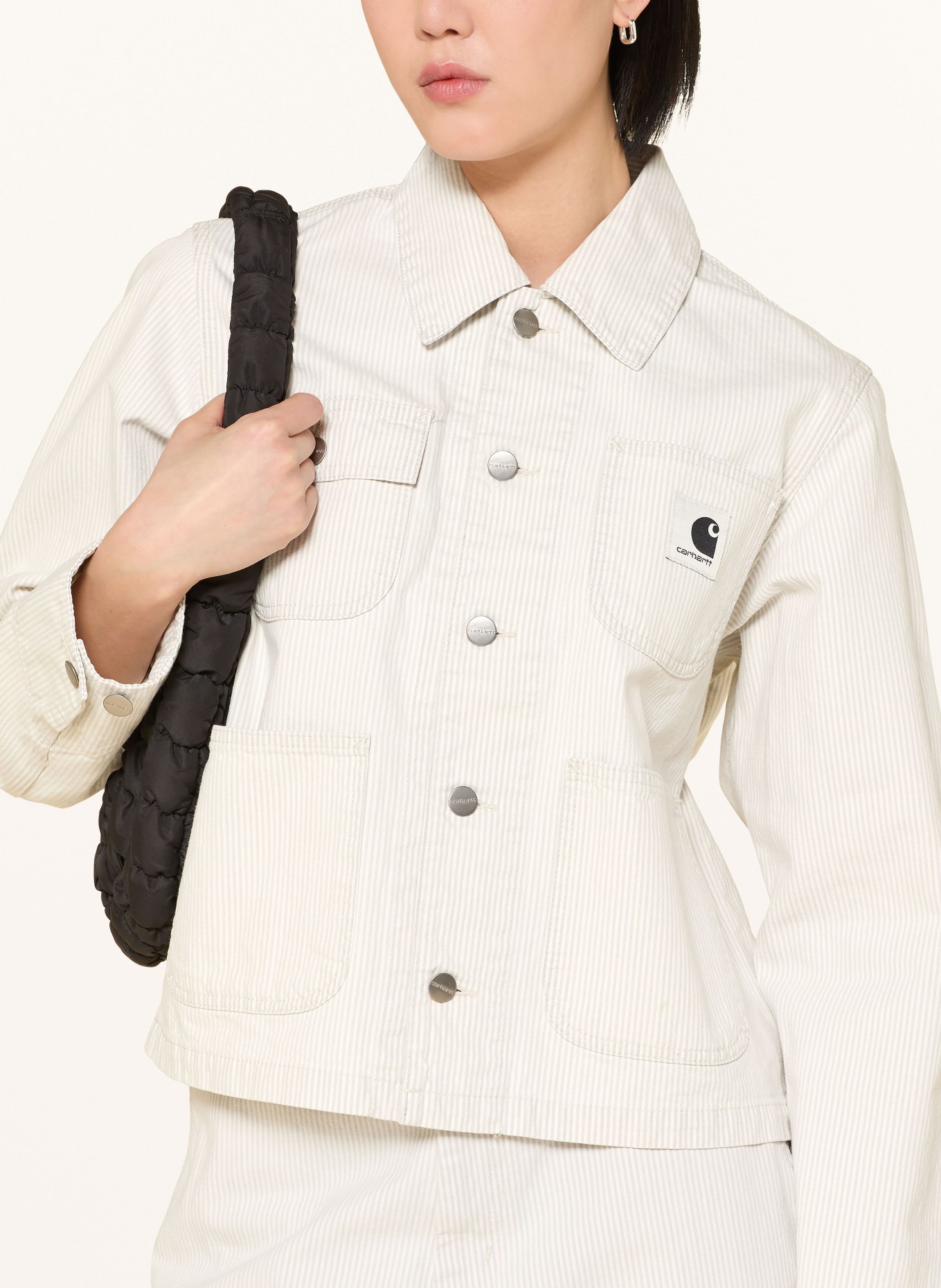 carhartt WIP Veste en jean MERCER CHORE: ÉCRU / GRIS CLAIR