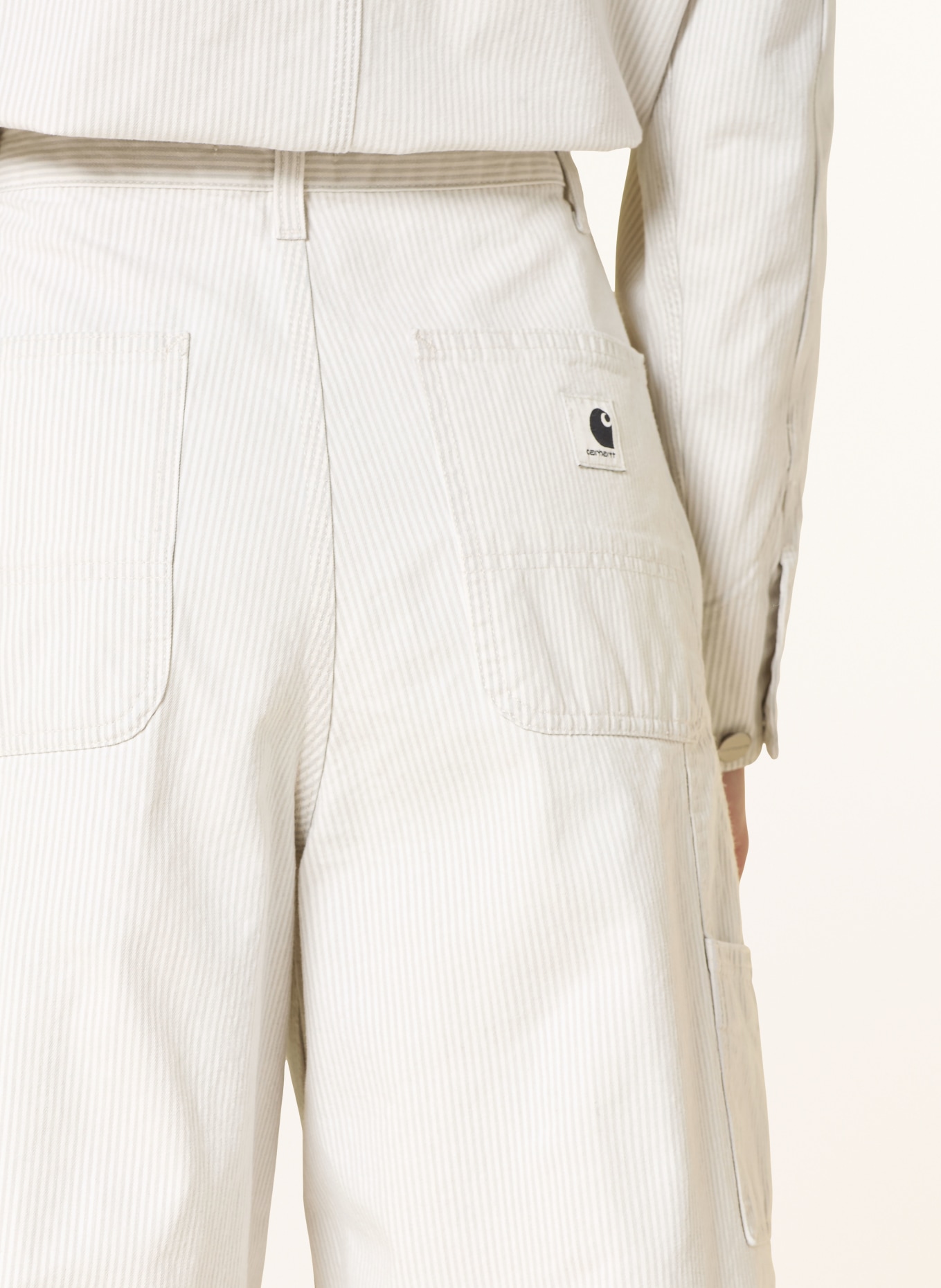 carhartt WIP bermudas: GRIS CLAIR / BLANC