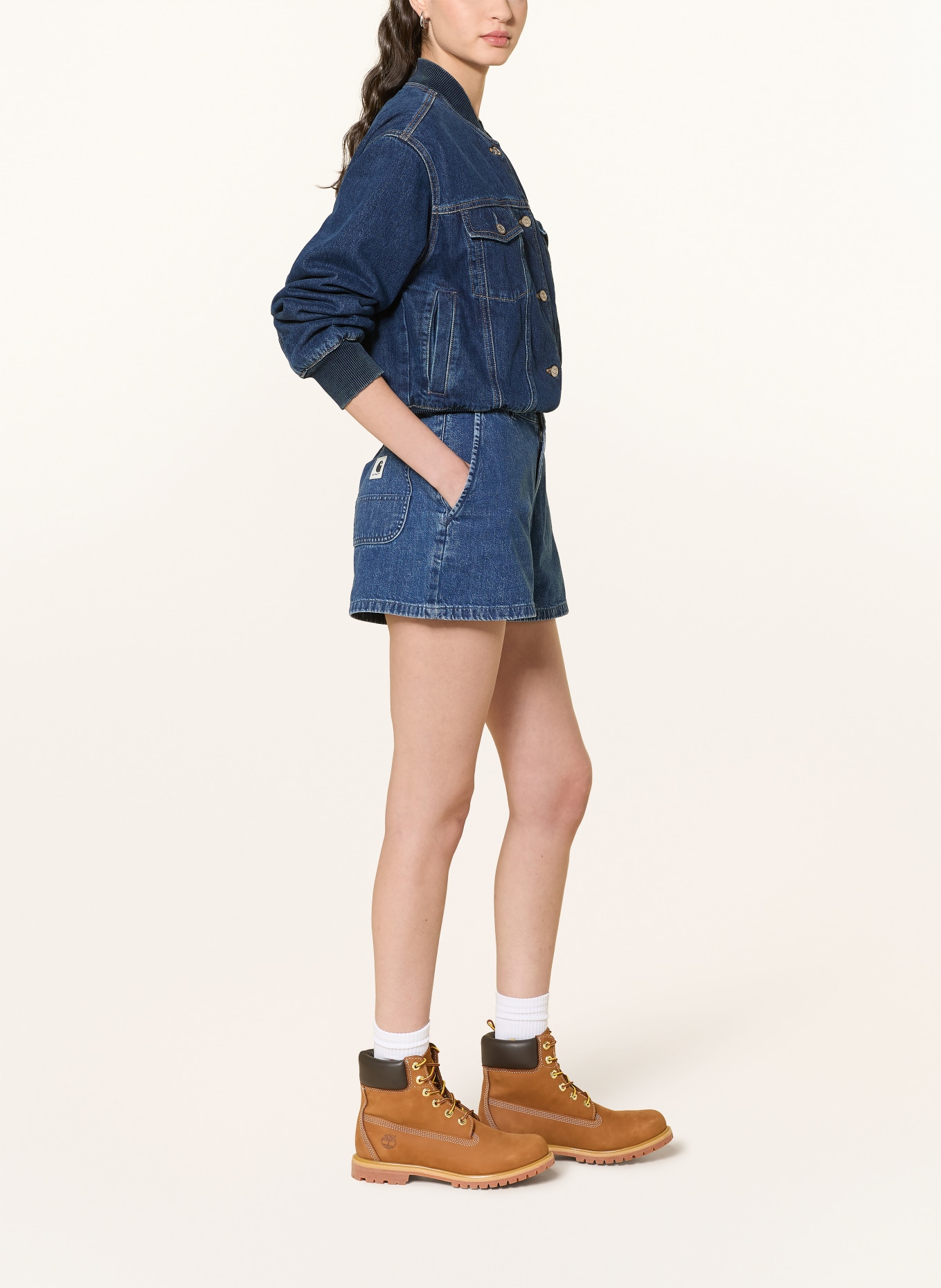 carhartt WIP LOVA denim shorts: 0106 Blue stone washed