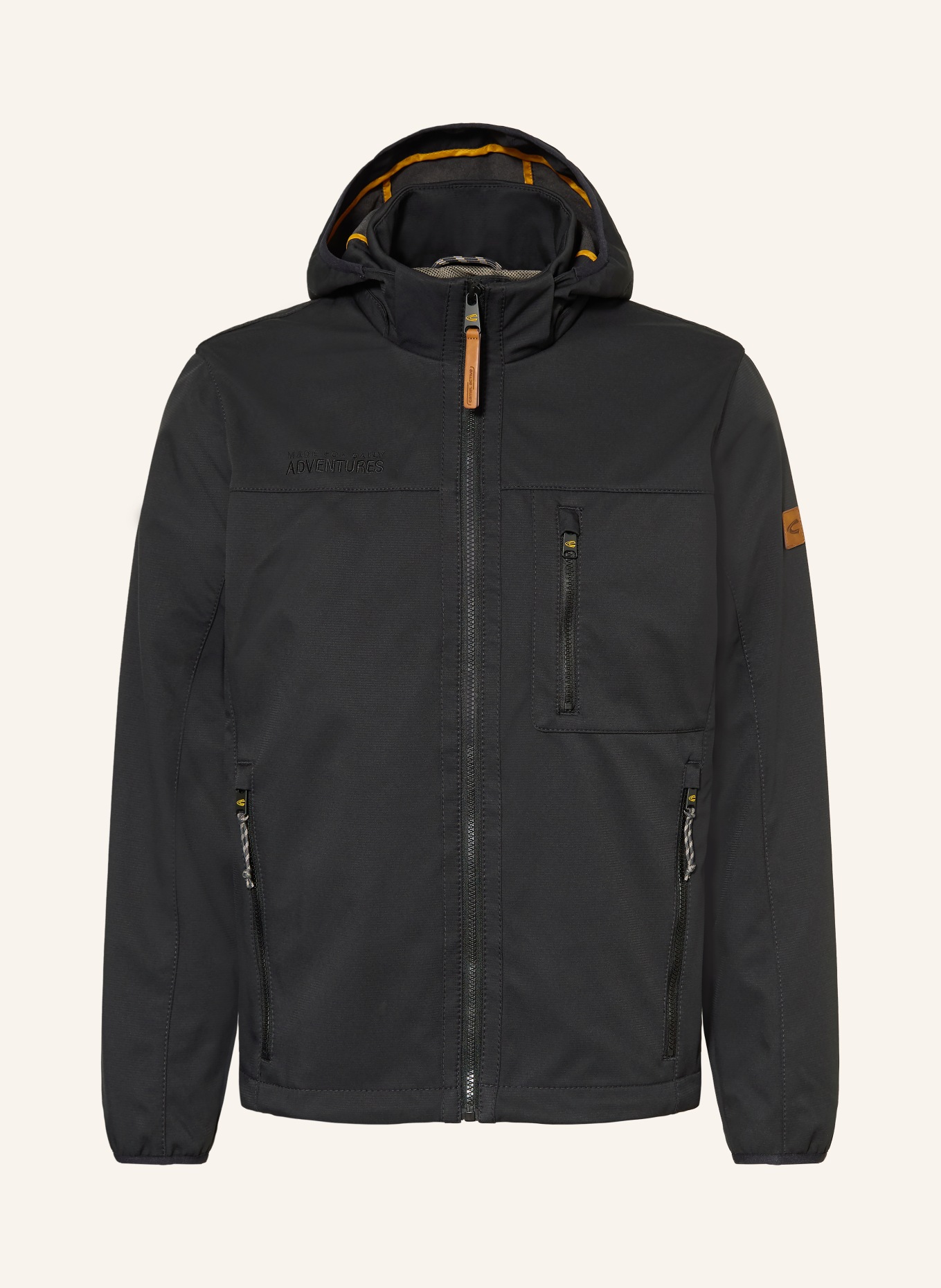 camel active Softshelljas met afneembare capuchon: ZWART