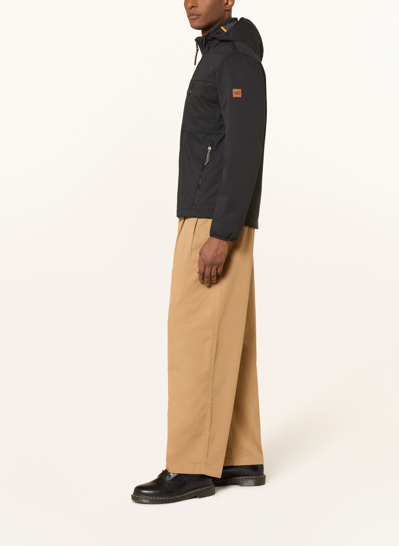 camel active Softshelljas met afneembare capuchon: ZWART