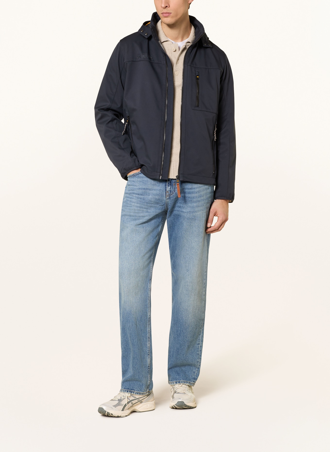 camel active Softshelljas met afneembare capuchon: DONKERBLAUW