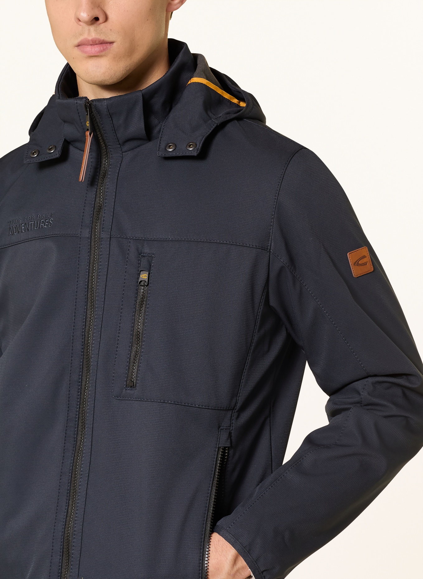 camel active Softshelljas met afneembare capuchon: DONKERBLAUW